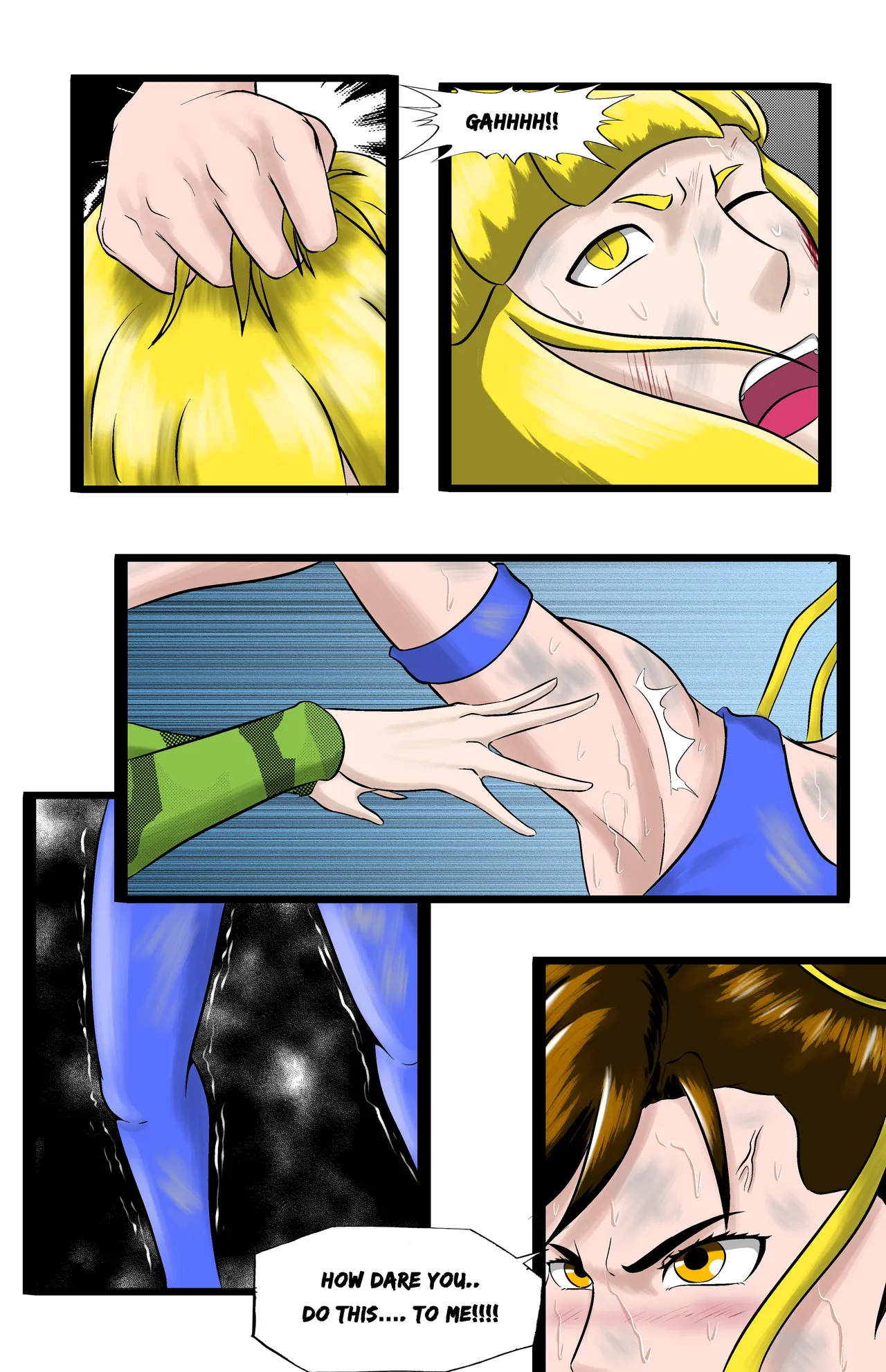 Infiltration page 158 featuring benikage - ryona wrestling hentai manga - read online free