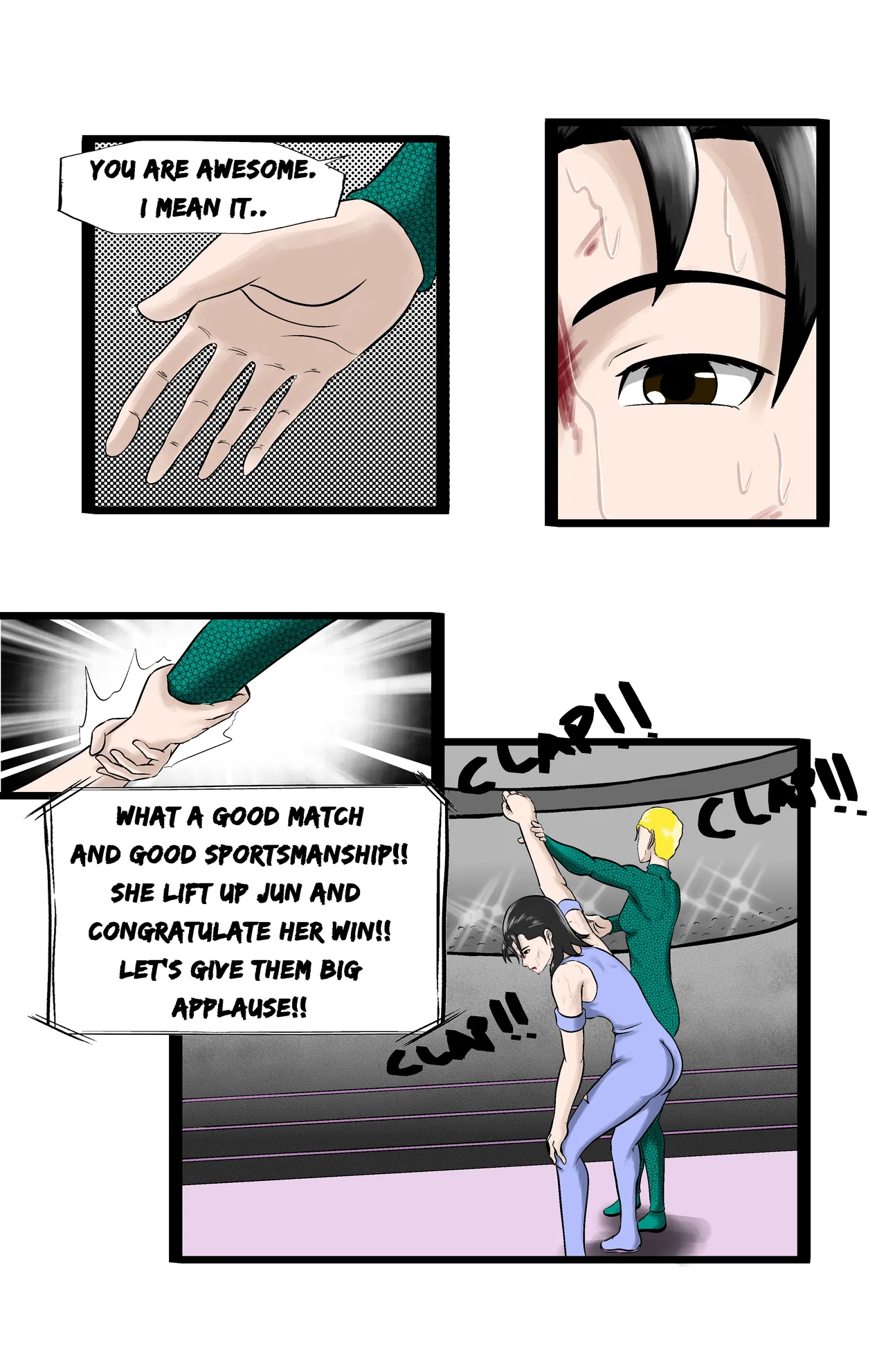 Infiltration page 201 featuring benikage - ryona wrestling hentai manga - read online free