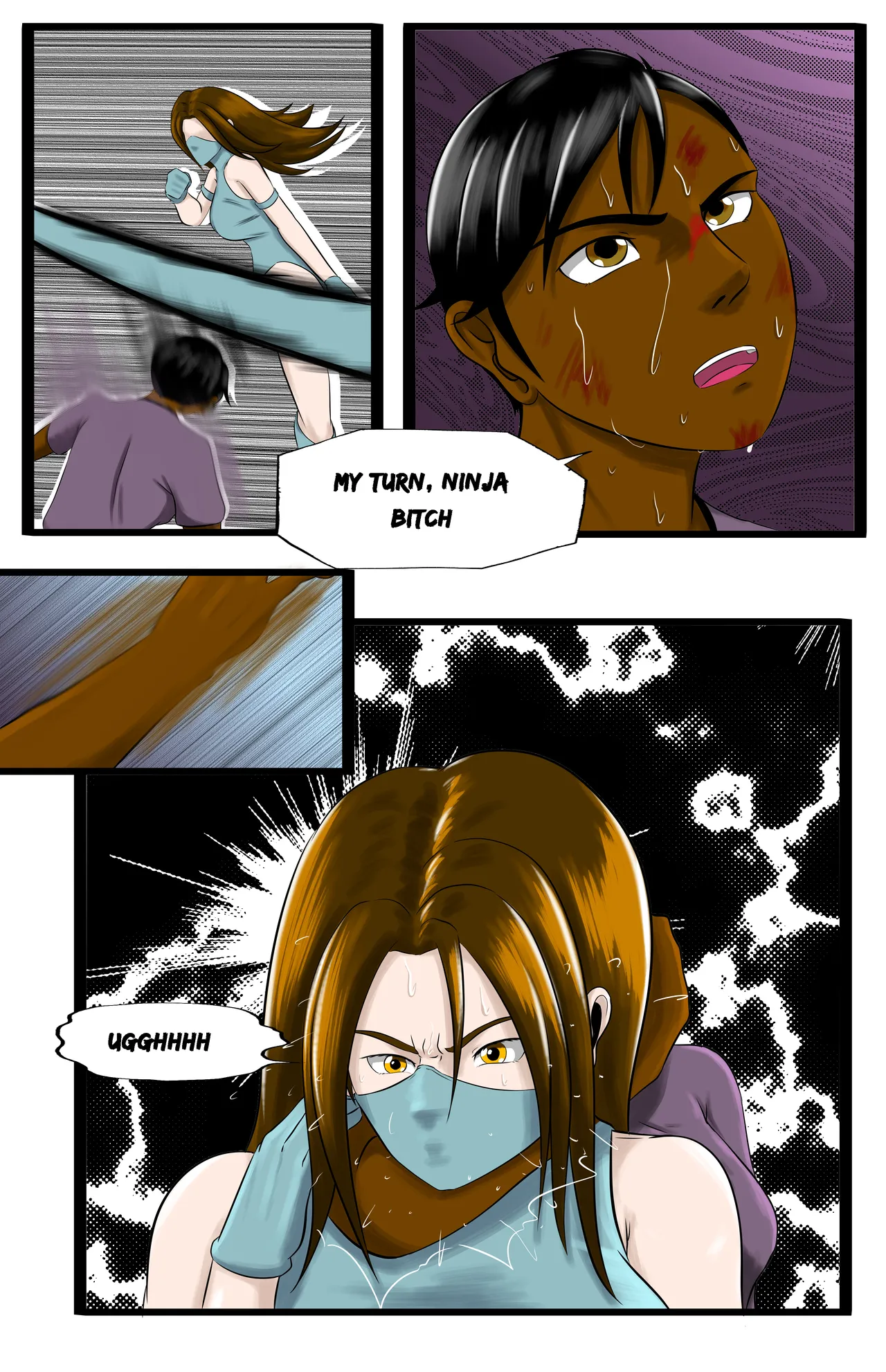 Infiltration page 31 featuring benikage - ryona wrestling hentai manga - read online free