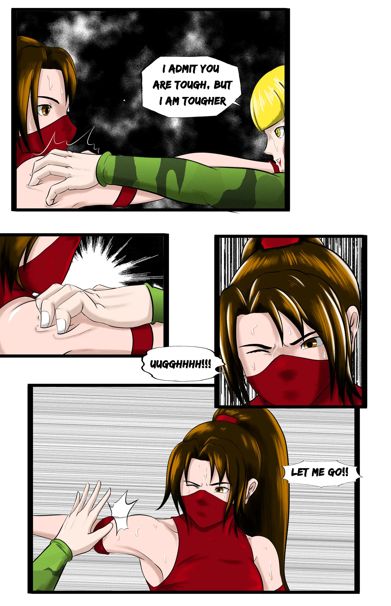 Infiltration page 48 featuring benikage - ryona wrestling hentai manga - read online free