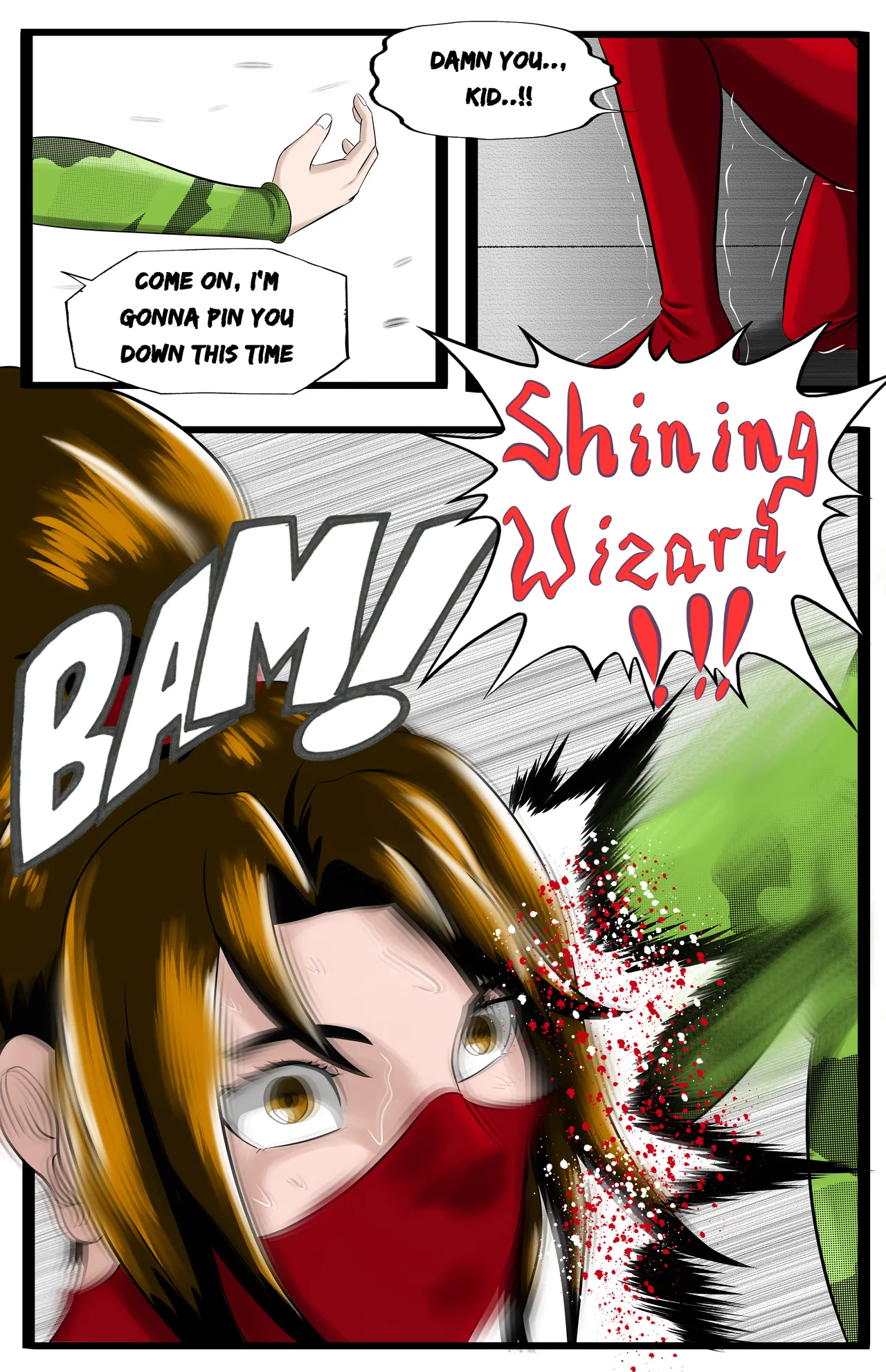 Infiltration page 58 featuring benikage - ryona wrestling hentai manga - read online free
