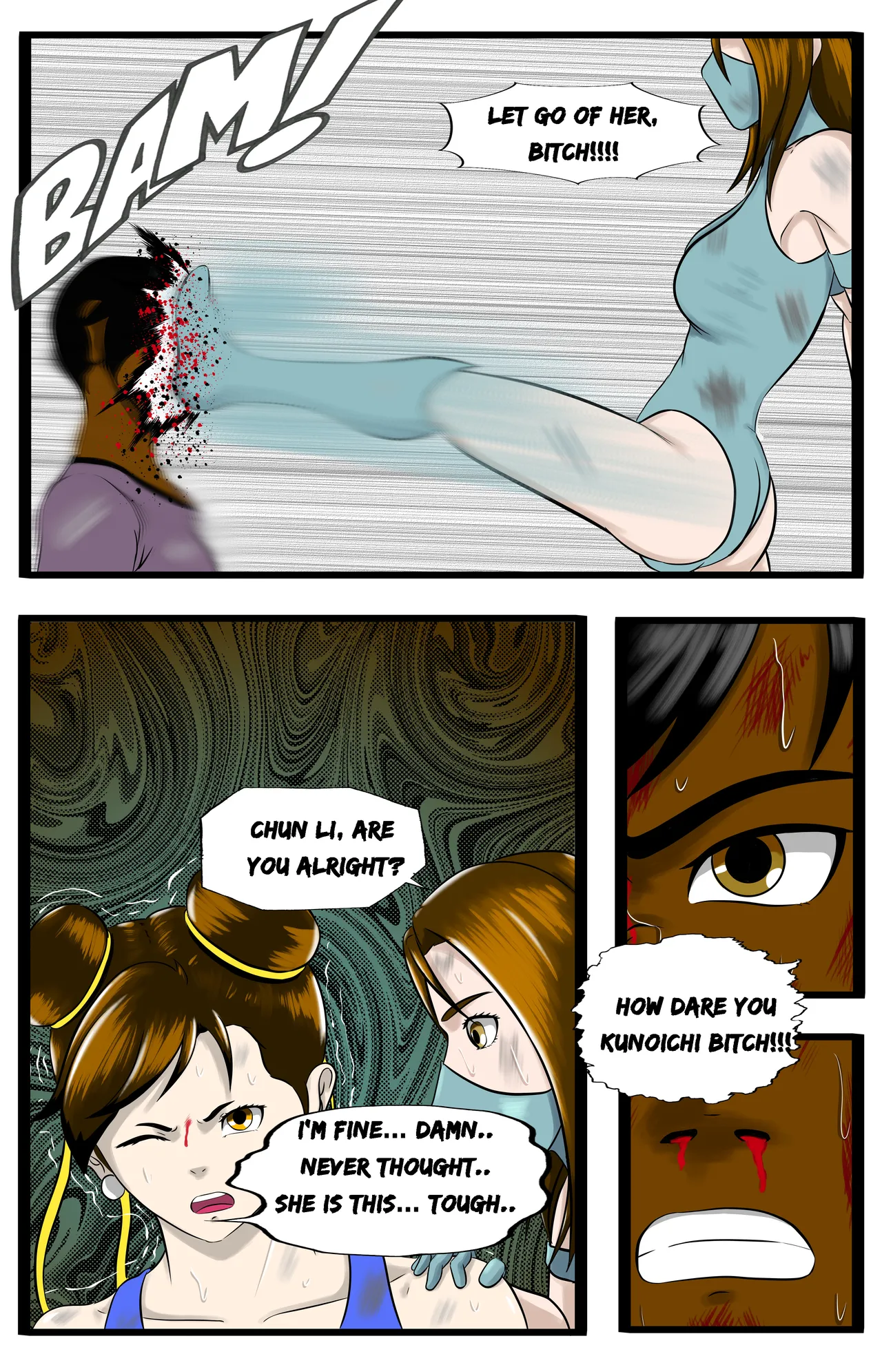 Infiltration page 71 featuring benikage - ryona wrestling hentai manga - read online free