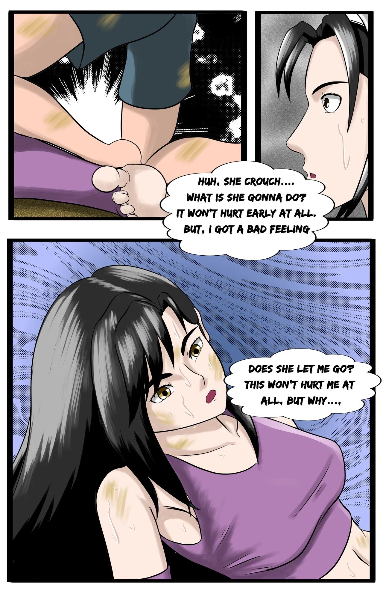 Infiltration page 99 featuring benikage - ryona wrestling hentai manga - read online free