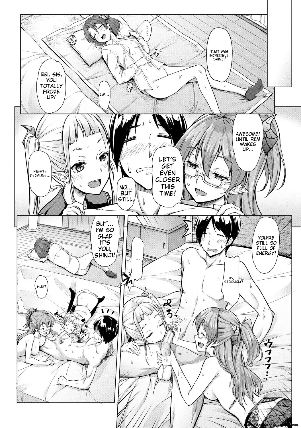 Sakusei Shuki Shuki Sisters page 194 - nakadashi rough translation hentai manga - read online free