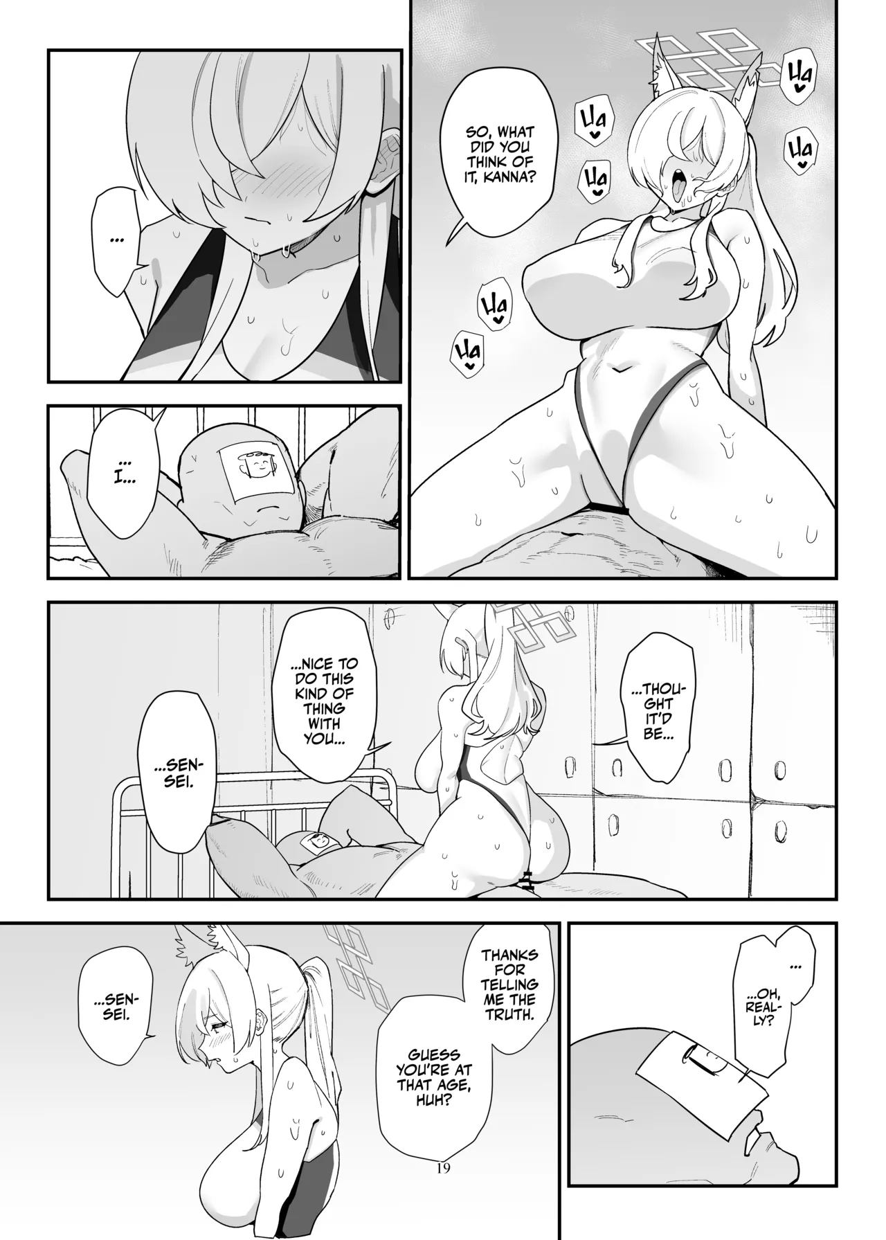 Doggystyle Discipline page 19 featuring sensei blue archive parody - unusual teeth big breasts hentai manga - read online free