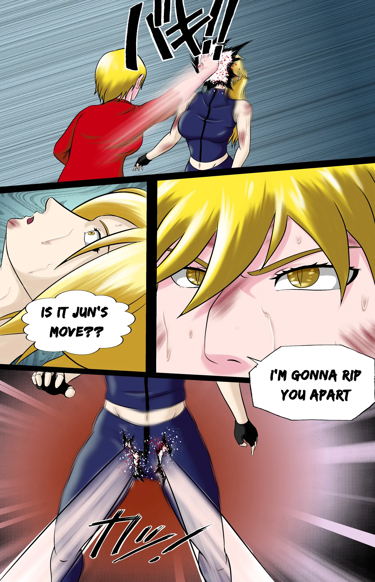 Revenge page 116 featuring chun-li street fighter parody - full color ryona hentai manga - read online free