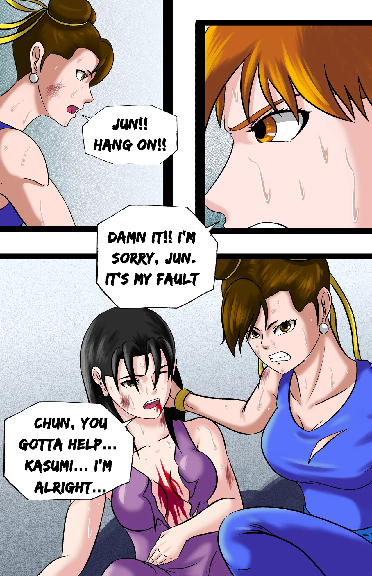 Revenge page 144 featuring jun kazama virtua fighter parody - ryona full color hentai manga - read online free