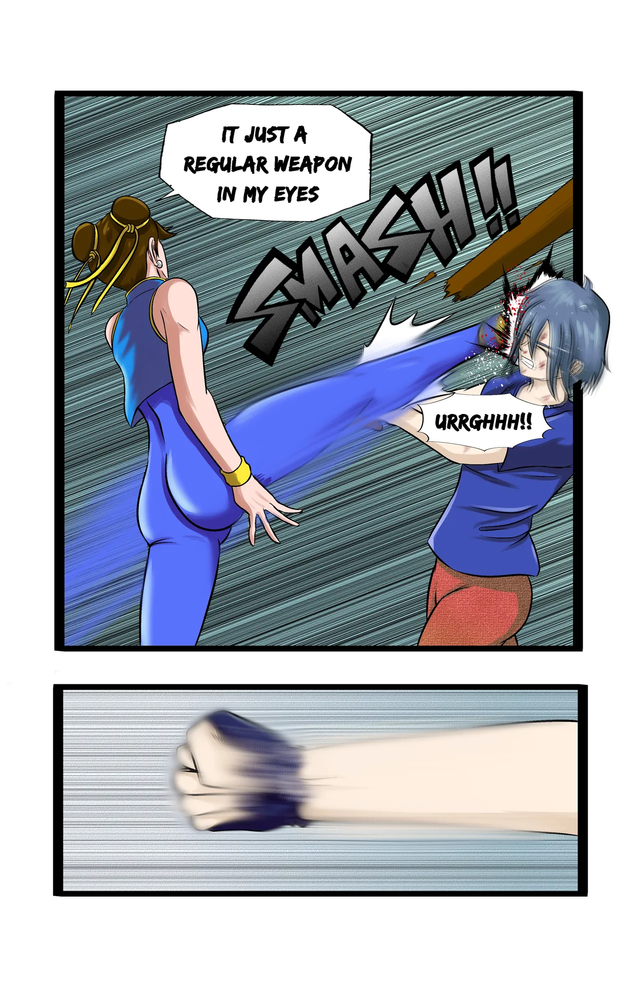 Revenge page 22 featuring chun-li virtua fighter parody - full color ryona hentai manga - read online free