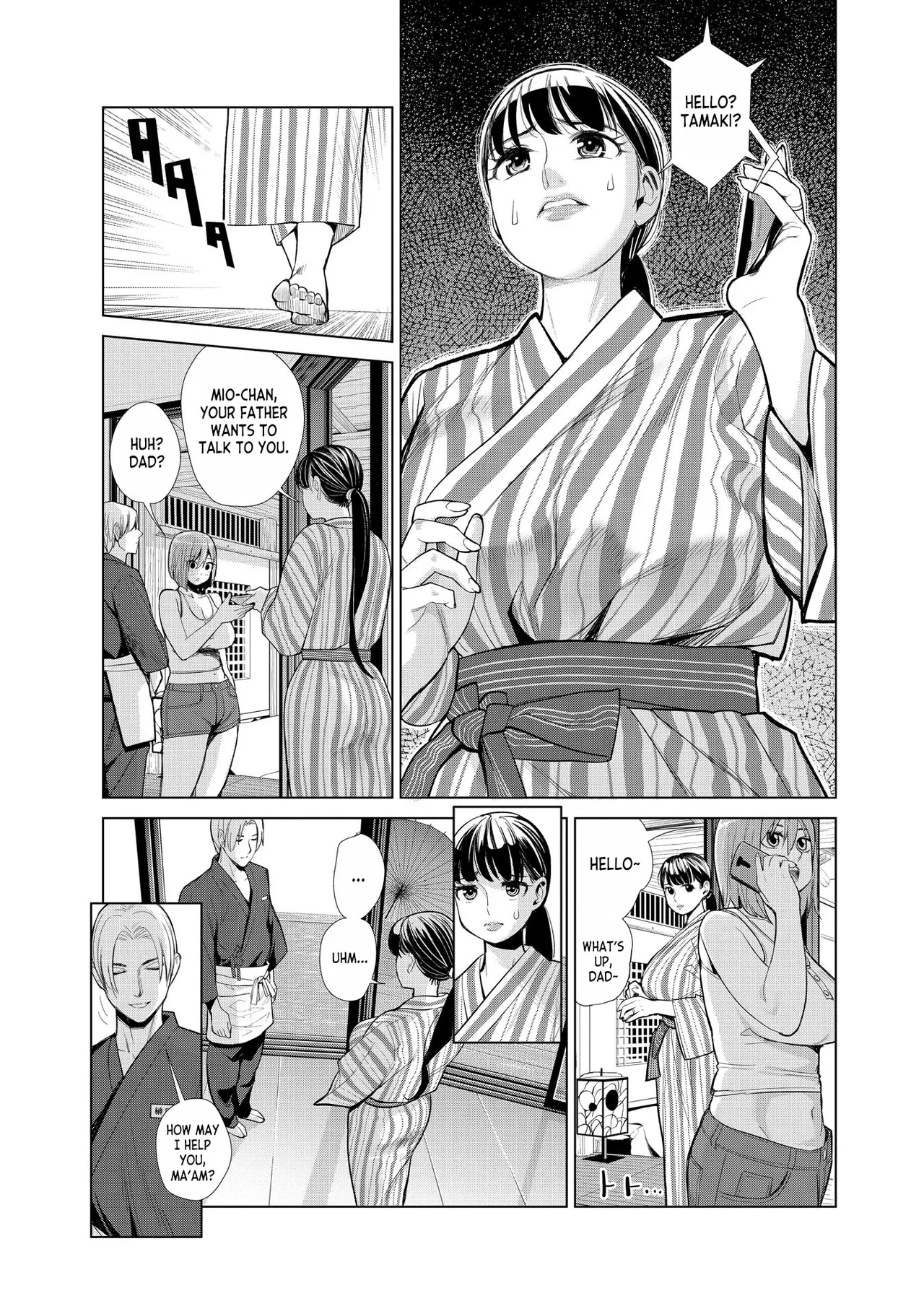 Nakayoku no Yu e Youkoso ch.1-3 page 9 original parody - rough translation cunnilingus hentai manga - read online free