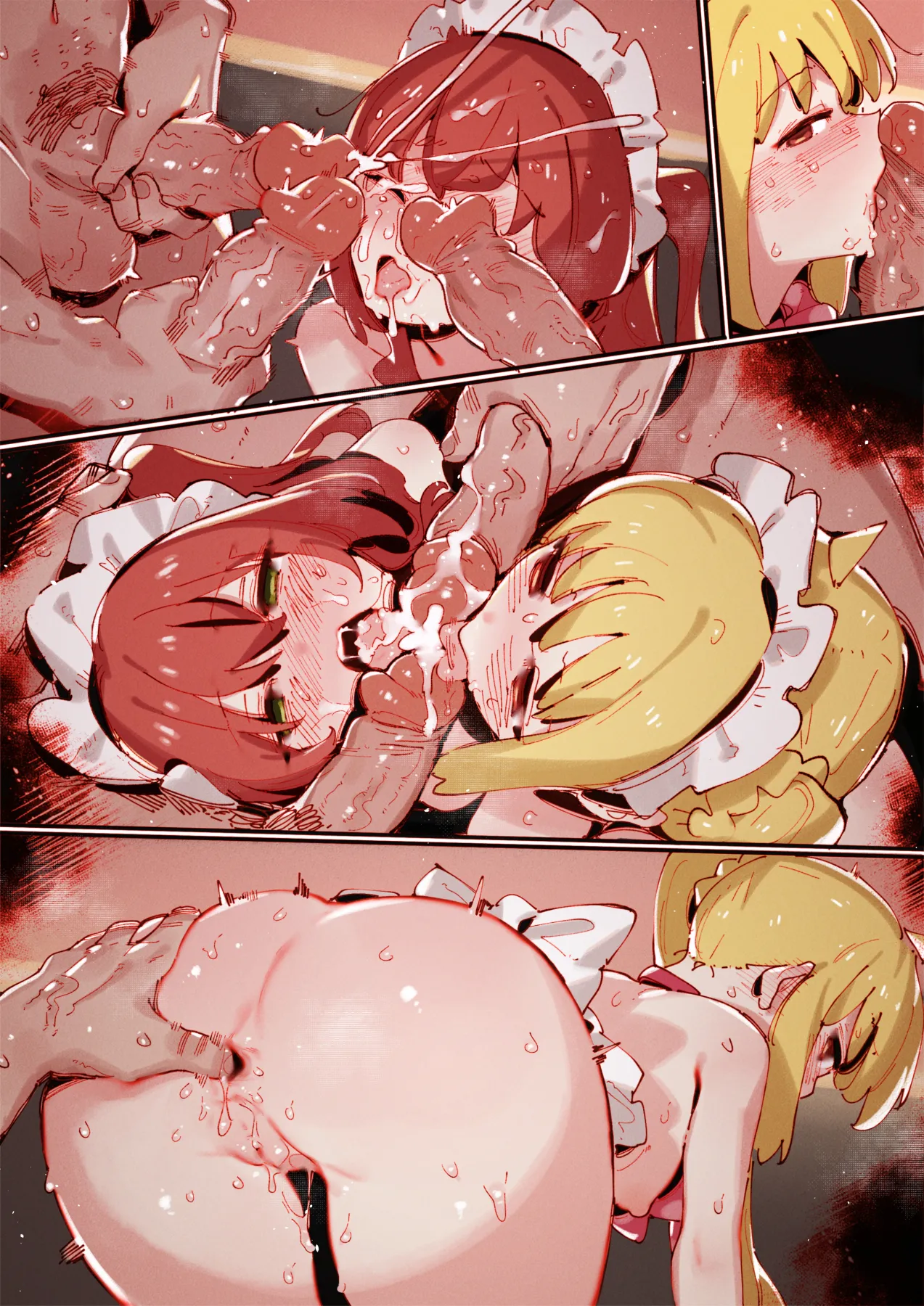 Kita/Nijika's Part-Time Job⭐... page 55 featuring nijika ijichi bocchi the rock parody - maid mmf threesome hentai manga - read online free