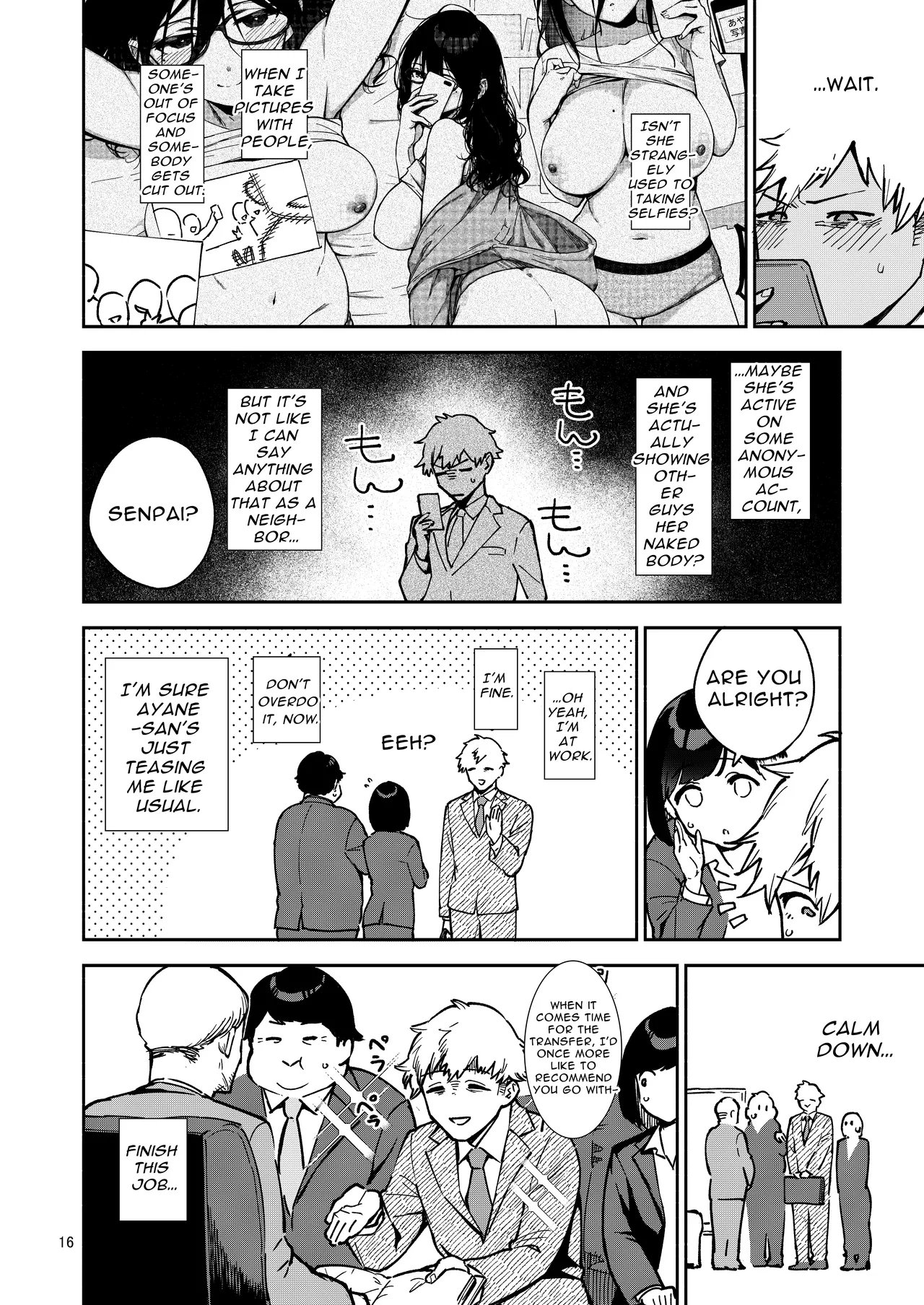 Tonari no Ayane-san Itazura Jidori to Oshioki Ecchi Hen | My Neighbor Ayane page 16 original parody - sole female sole male hentai manga - read online free