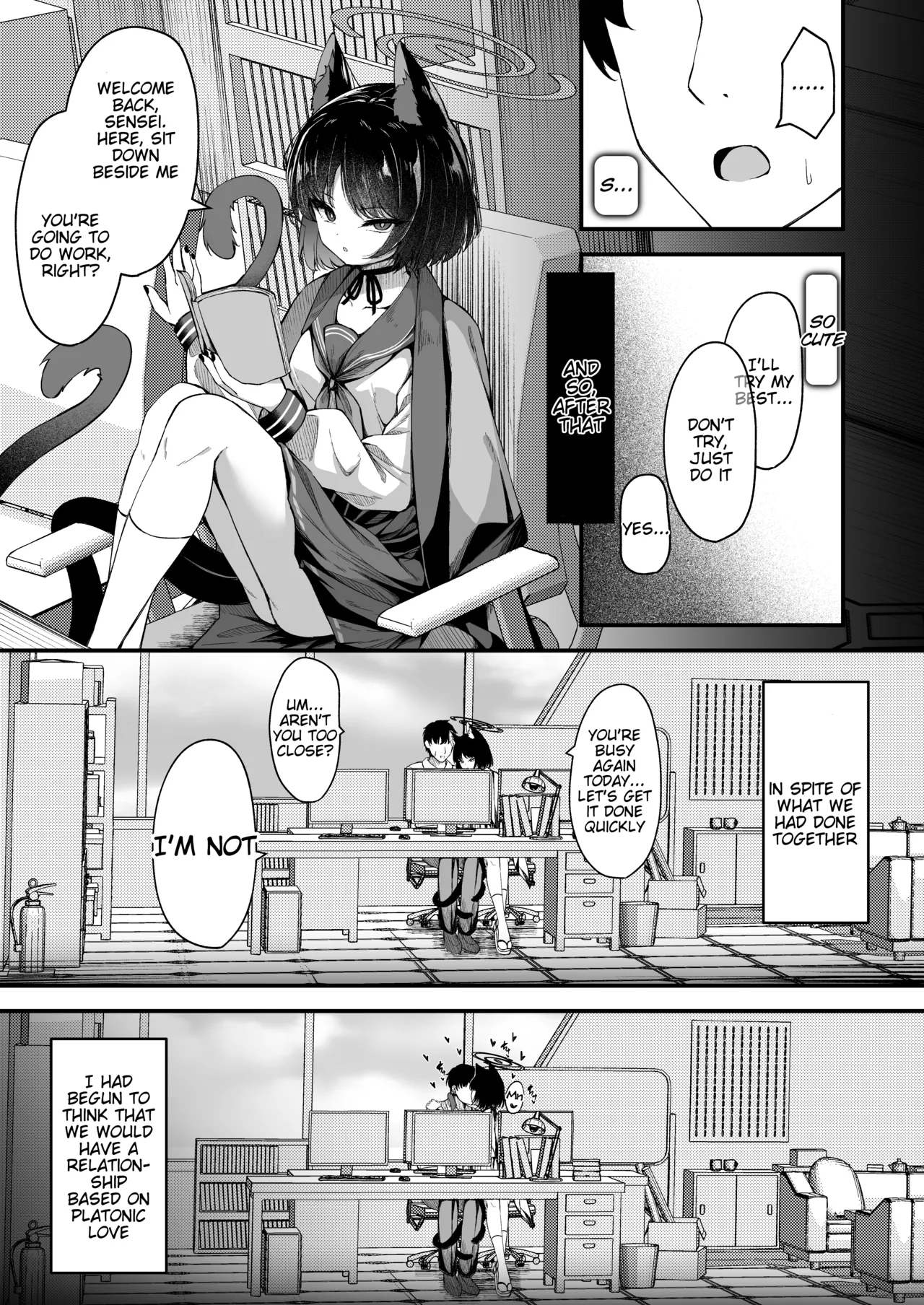 Ama Kikyou no Dokusenyoku page 20 featuring sensei blue archive parody - catgirl sole female hentai manga - read online free