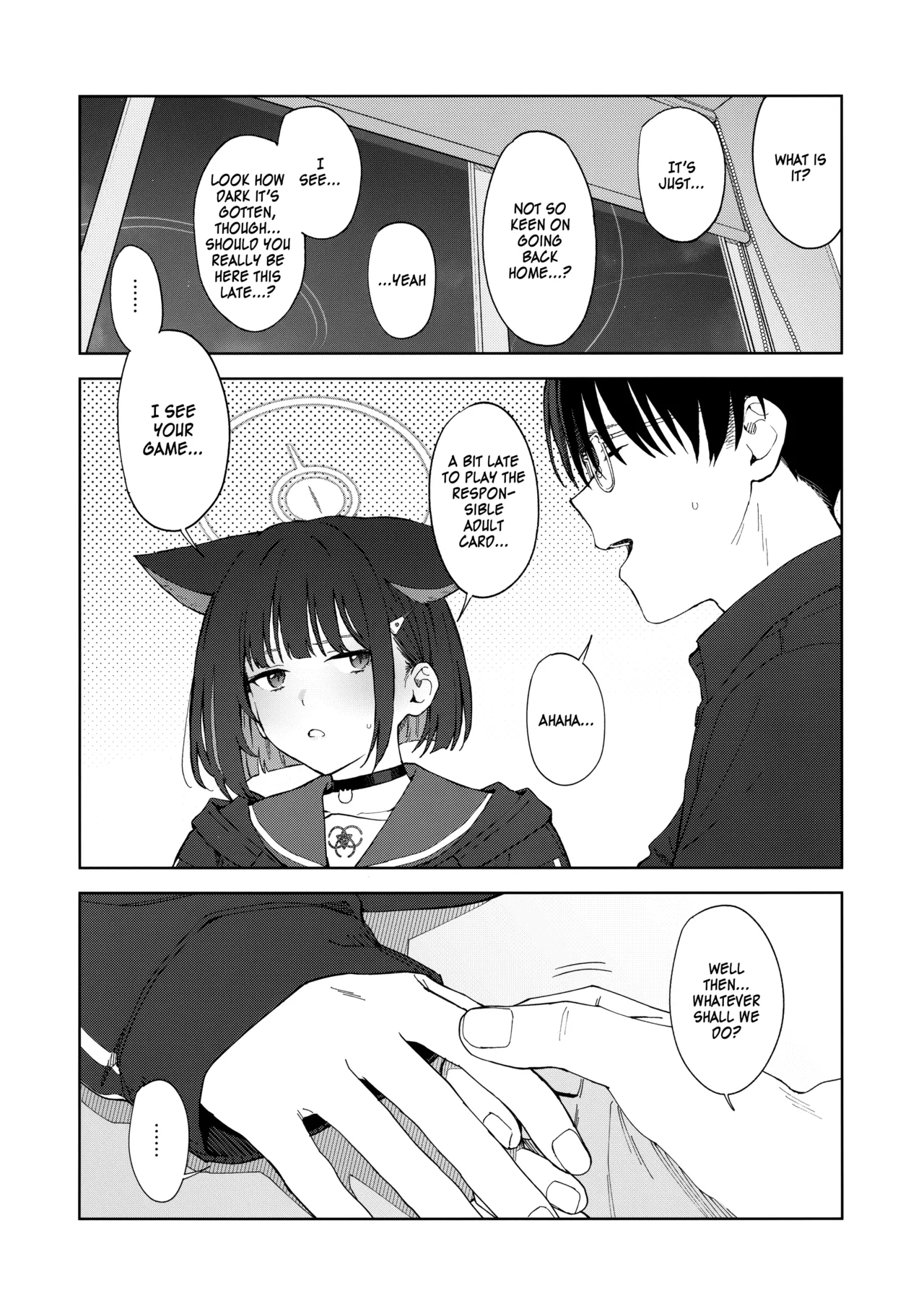 Konya wa Kuroneko to. | A Night with a Black Cat. page 11 featuring kazusa kyouyama blue archive parody - sole female sole male hentai manga - read online free