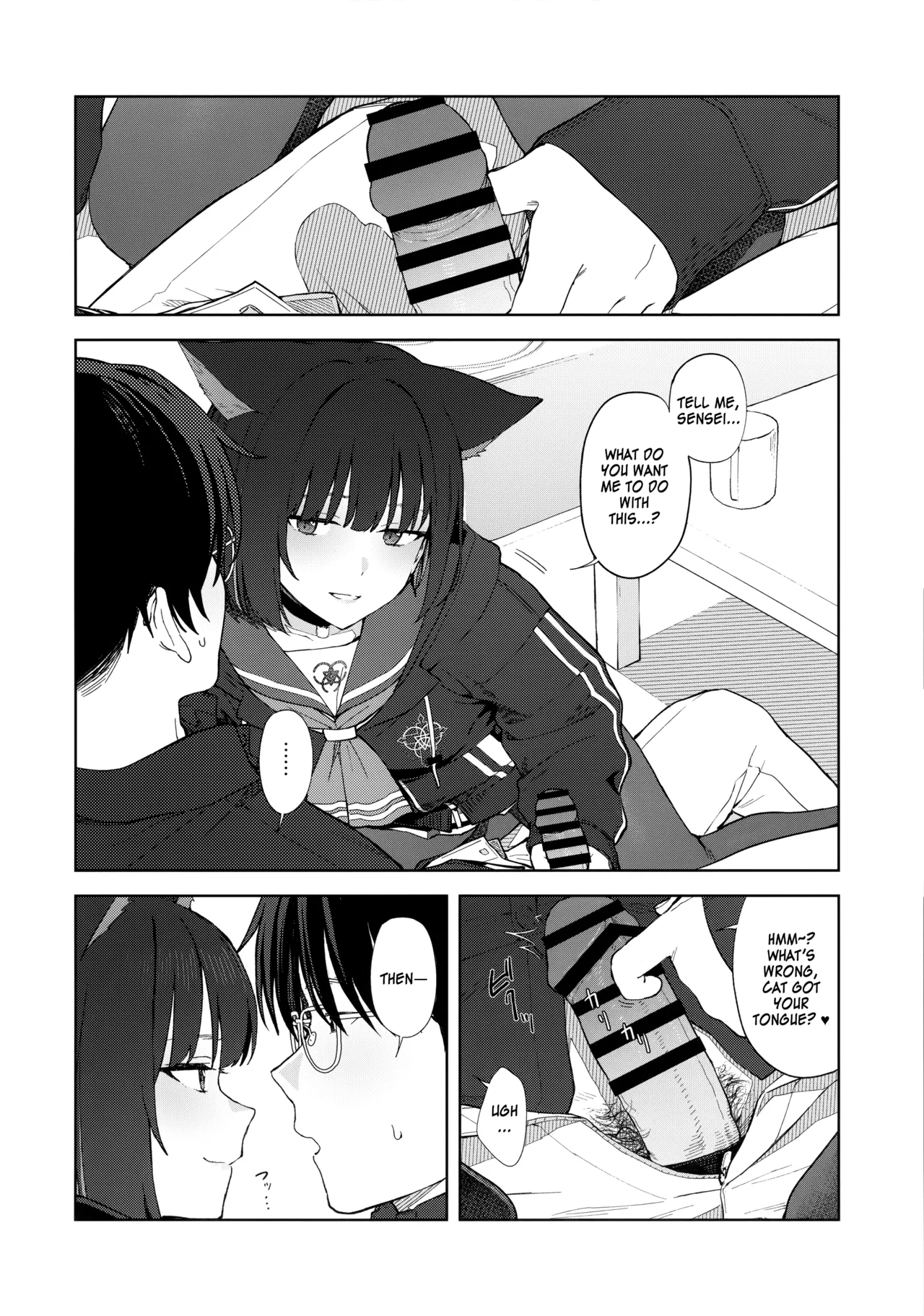 Konya wa Kuroneko to. | A Night with a Black Cat. page 15 featuring kazusa kyouyama blue archive parody - sole female sole male hentai manga - read online free
