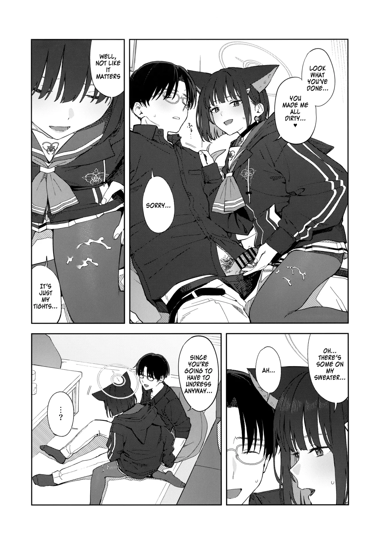 Konya wa Kuroneko to. | A Night with a Black Cat. page 21 featuring sensei blue archive parody - collar catgirl hentai manga - read online free