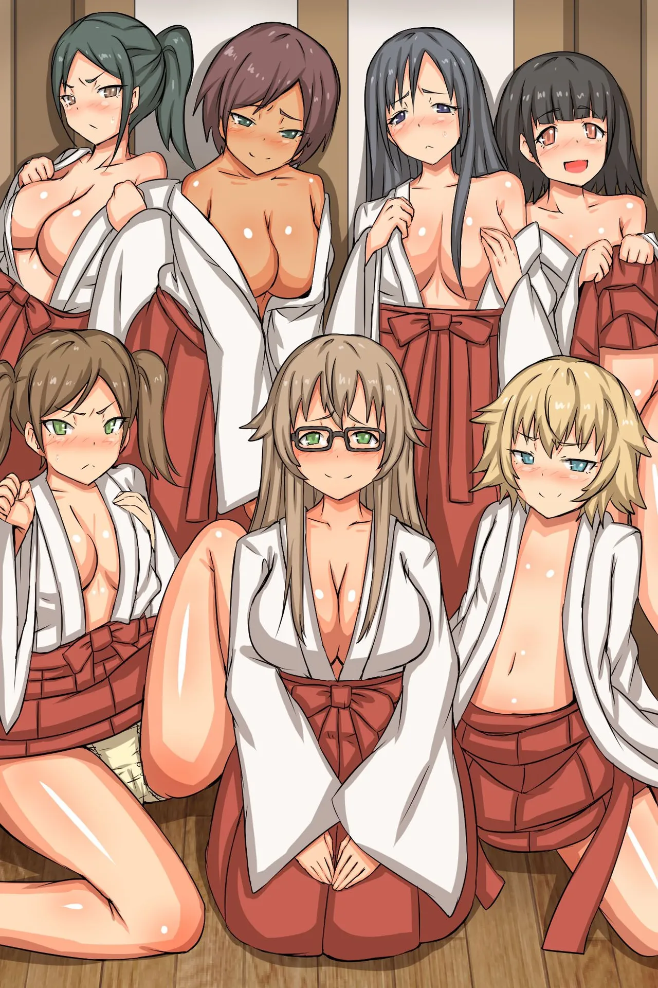 Nakadashi Kigan! Harem Jinja page 53 original parody - sole male full color hentai manga - read online free