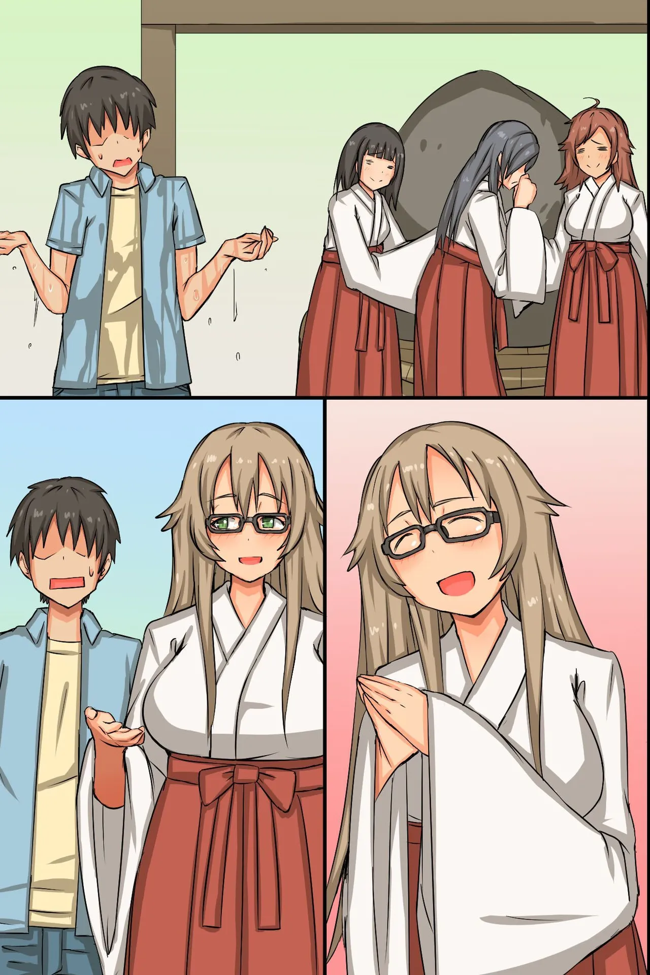 Nakadashi Kigan! Harem Jinja page 65 original parody - big breasts miko hentai manga - read online free