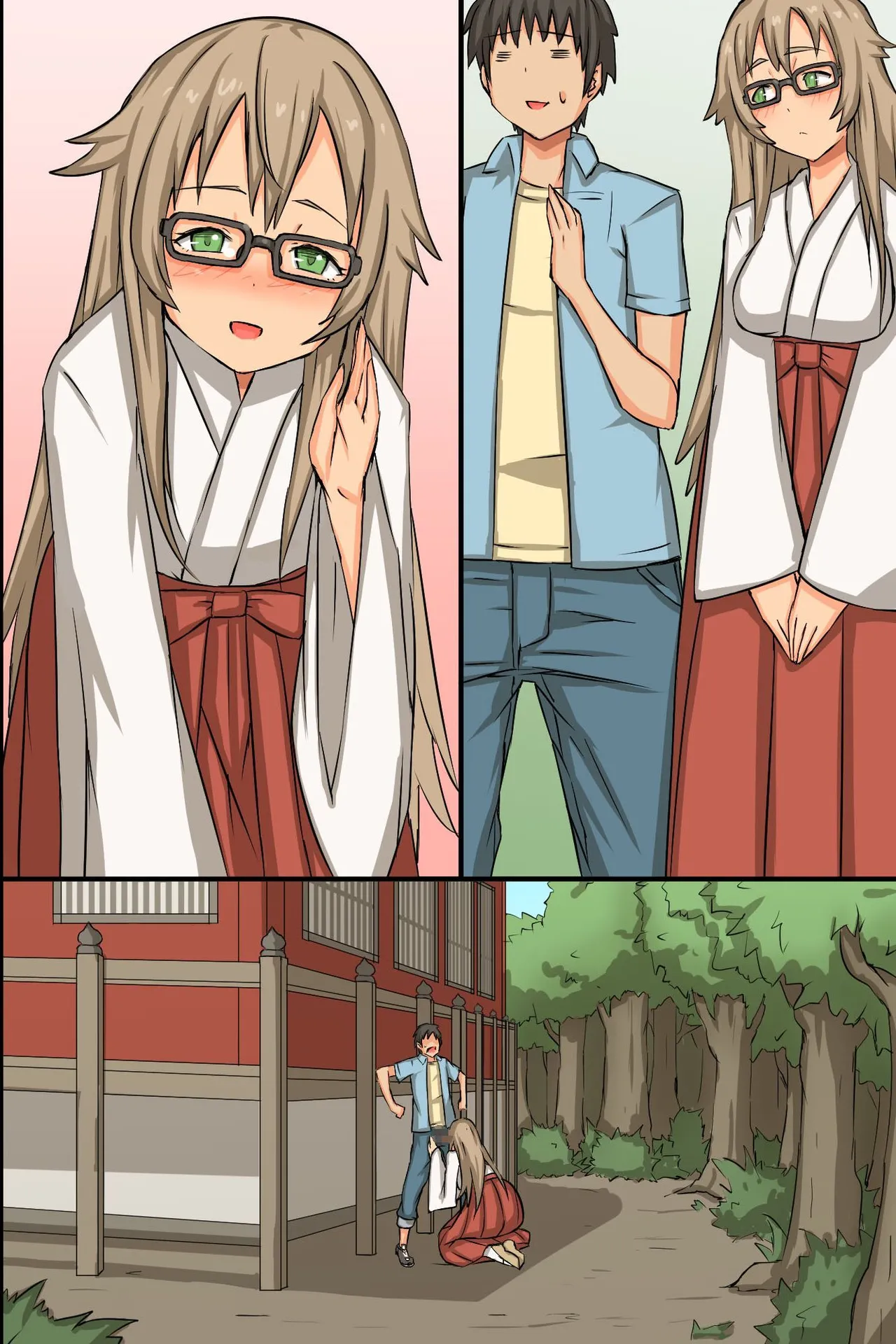 Nakadashi Kigan! Harem Jinja page 70 original parody - big breasts miko hentai manga - read online free