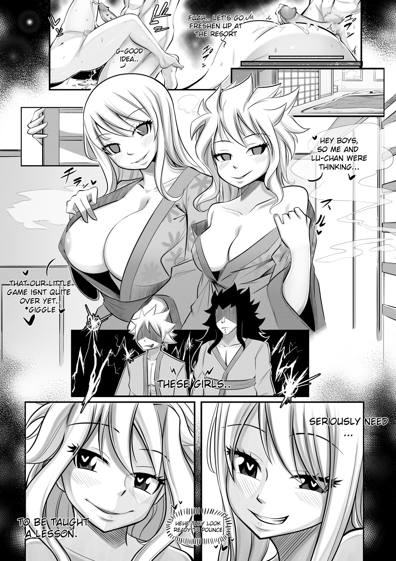 Summer Dragon Taming Doujin page 18 featuring natsu dragneel fairy tail parody - nakadashi paizuri hentai manga - read online free
