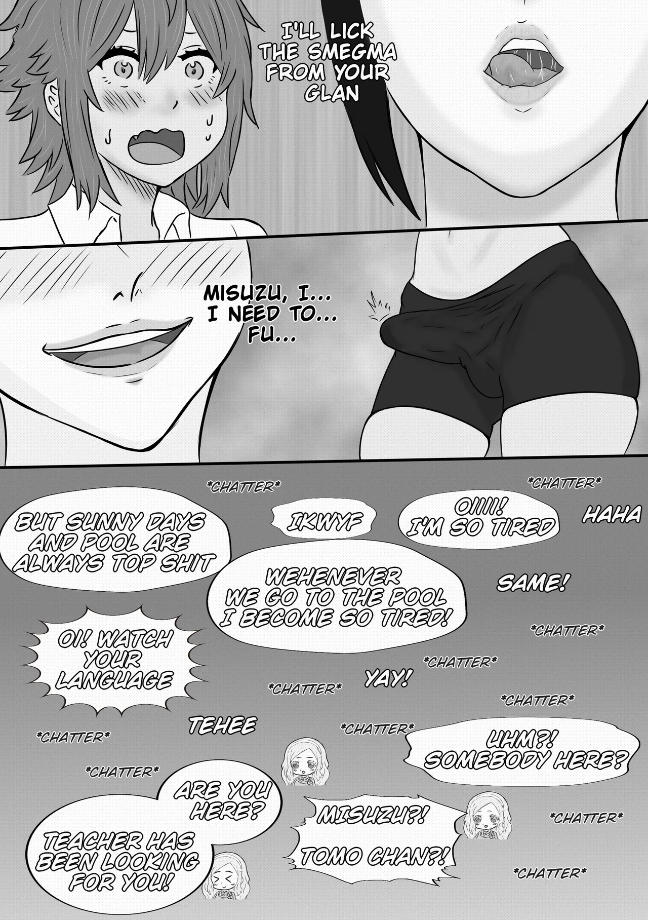 Tomo-chan is... gonna pop my cherry. First Part page 20 featuring tomo aizawa tomo-chan wa onnanoko parody - futanari swimsuit hentai manga - read online free