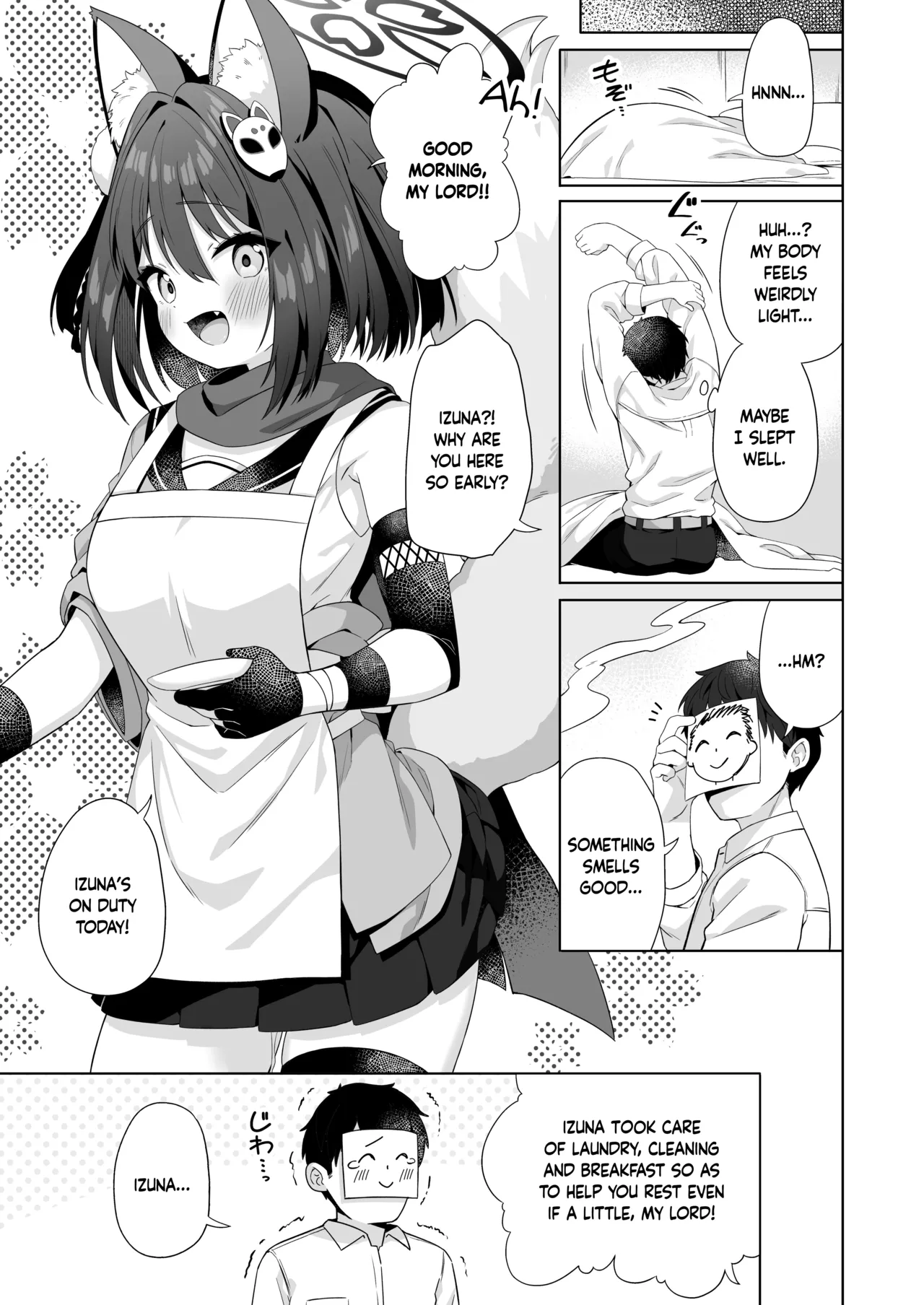 Aruji-dono no Osewa wa Shinobi no Tsutome desu!! | Taking Care of One's Lord is A Ninja's Duty!! page 22 featuring izuna kuda blue archive parody - sole female sole male hentai manga - read online free