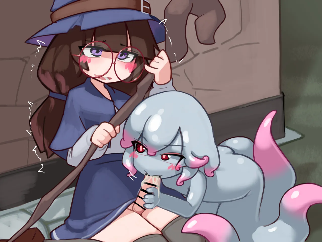 Futanari Majo Minarai ga Scylla Musume to Tadareta Seikatsu o Okuru Hanashi - Page 10