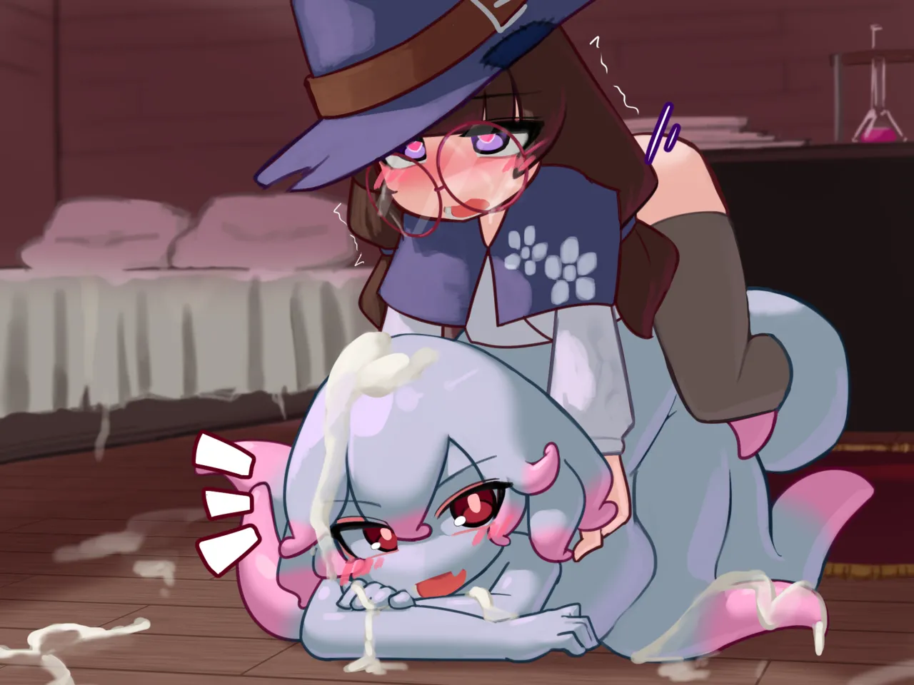 Futanari Majo Minarai ga Scylla Musume to Tadareta Seikatsu o Okuru Hanashi page 137 original parody - futanari witch hentai manga - read online free