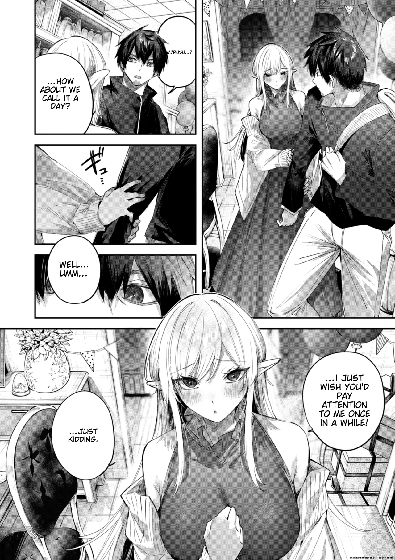 Dokushin Hunter no Deai wa Elf no Mori de | The Single Hunter Meets Girl in The Elven Forest page 135 - rough translation big breasts hentai manga - read online free