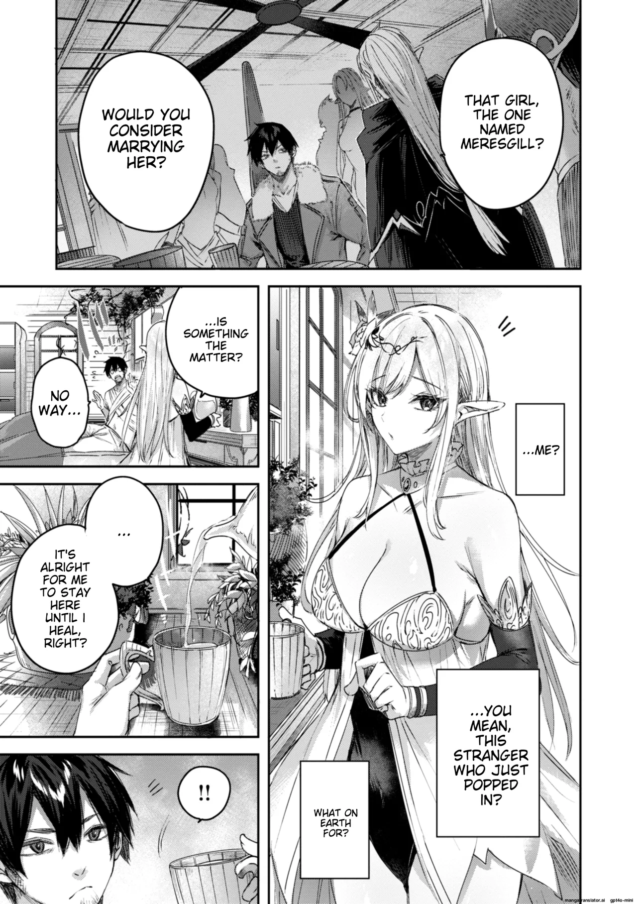 Dokushin Hunter no Deai wa Elf no Mori de | The Single Hunter Meets Girl in The Elven Forest page 16 - rough translation big breasts hentai manga - read online free