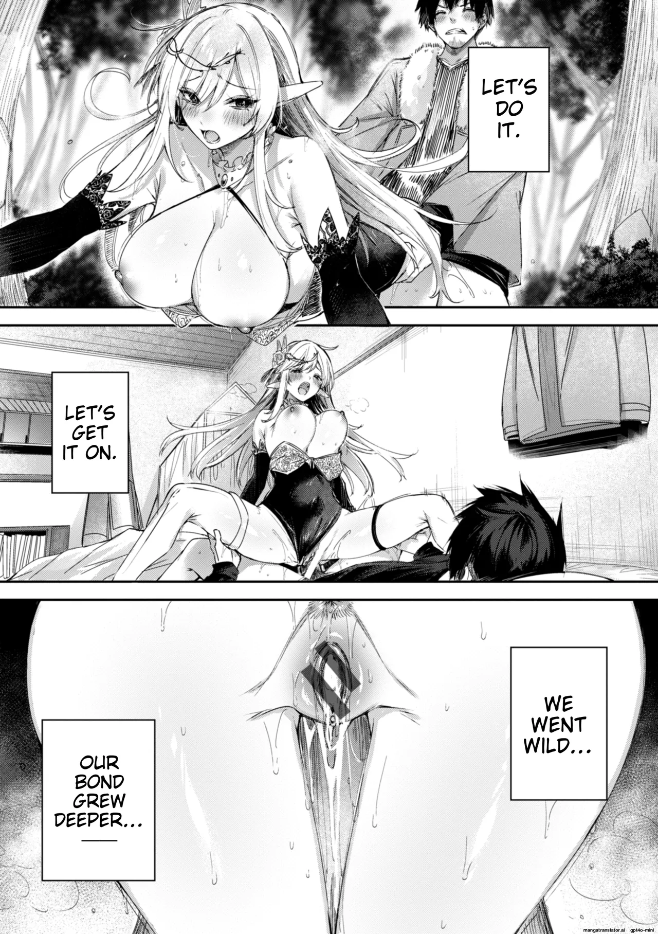 Dokushin Hunter no Deai wa Elf no Mori de | The Single Hunter Meets Girl in The Elven Forest page 76 - elf big breasts hentai manga - read online free