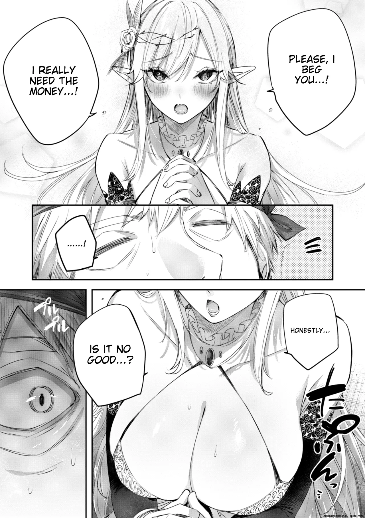 Dokushin Hunter no Deai wa Elf no Mori de | The Single Hunter Meets Girl in The Elven Forest page 80 - rough translation big breasts hentai manga - read online free
