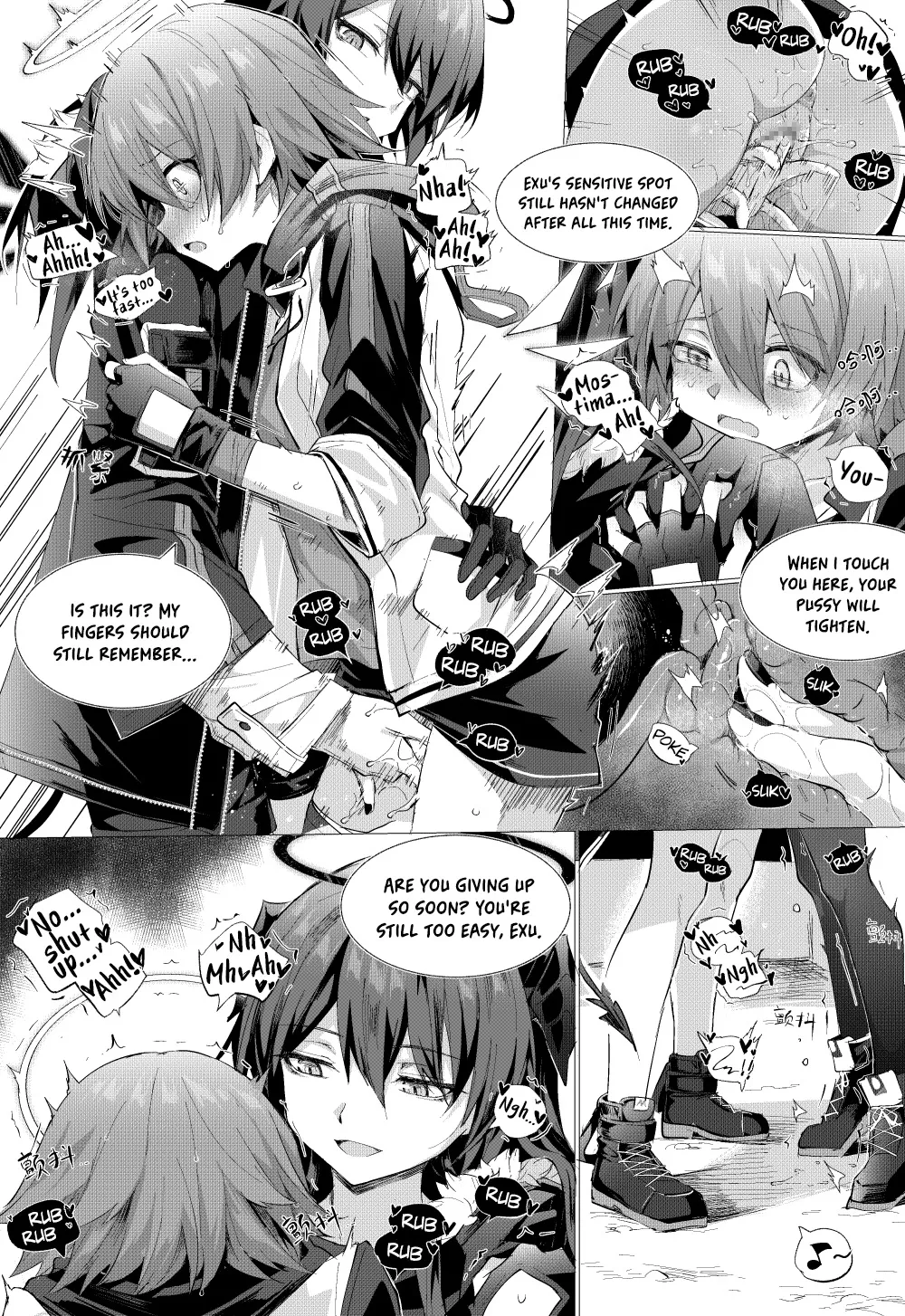Mostima x Exusiai Short Story page 10 featuring exusiai arknights parody - nakadashi gloves hentai manga - read online free