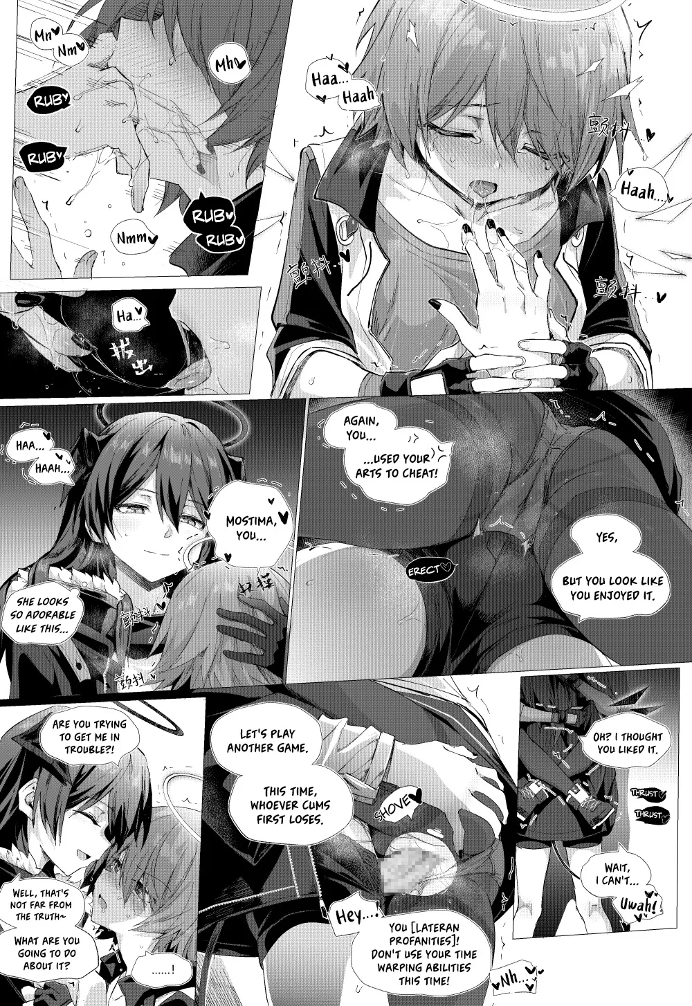 Mostima x Exusiai Short Story page 13 featuring exusiai arknights parody - nakadashi gloves hentai manga - read online free