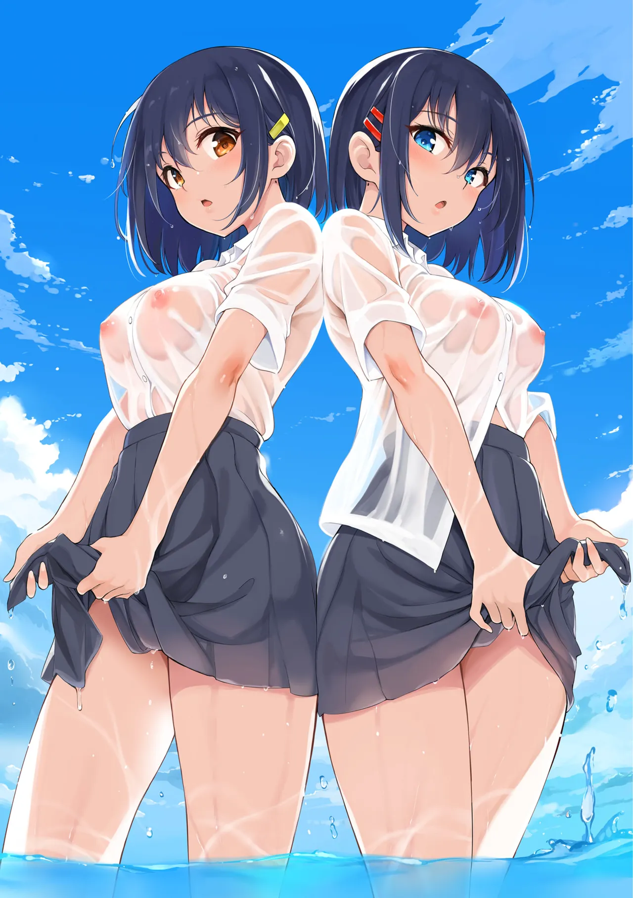 Kaede to Suzu + Kaede to Suzu Illustration collection page 241 - maid twins hentai manga - read online free