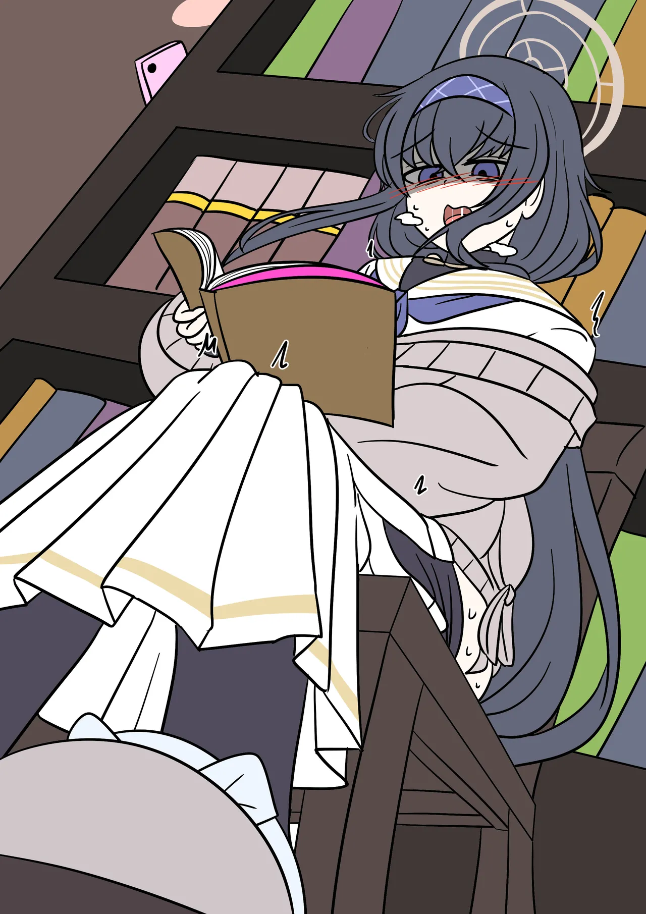 Cursed book page 9 featuring sensei blue archive parody - rough translation halo hentai manga - read online free