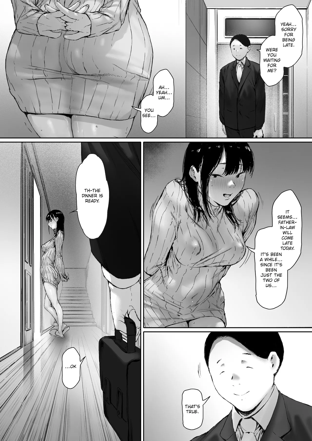 [Morita Shiki] Gifu to Doukyou Suru ni Natta Shiawase na Shinkon Seikatsu o Okuro Hazu datta no ni Ch. 2 | Now Living With My Father-In-Law, I Was Supposed to Have a Happy Newlywed Life Part 2 [English] [Chalklog] page 113 original parody - inseki milf hentai manga - read online free