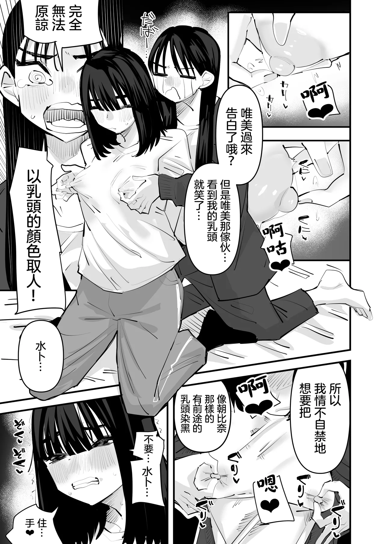 Inkya no Kuse ni Chikubi ga Kirei na Pink Iro na no Namaiki nan da yo! | 區區陰沉角色乳頭卻是漂亮粉色真是不知天高地厚！ page 26 original parody - group females only hentai manga - read online free