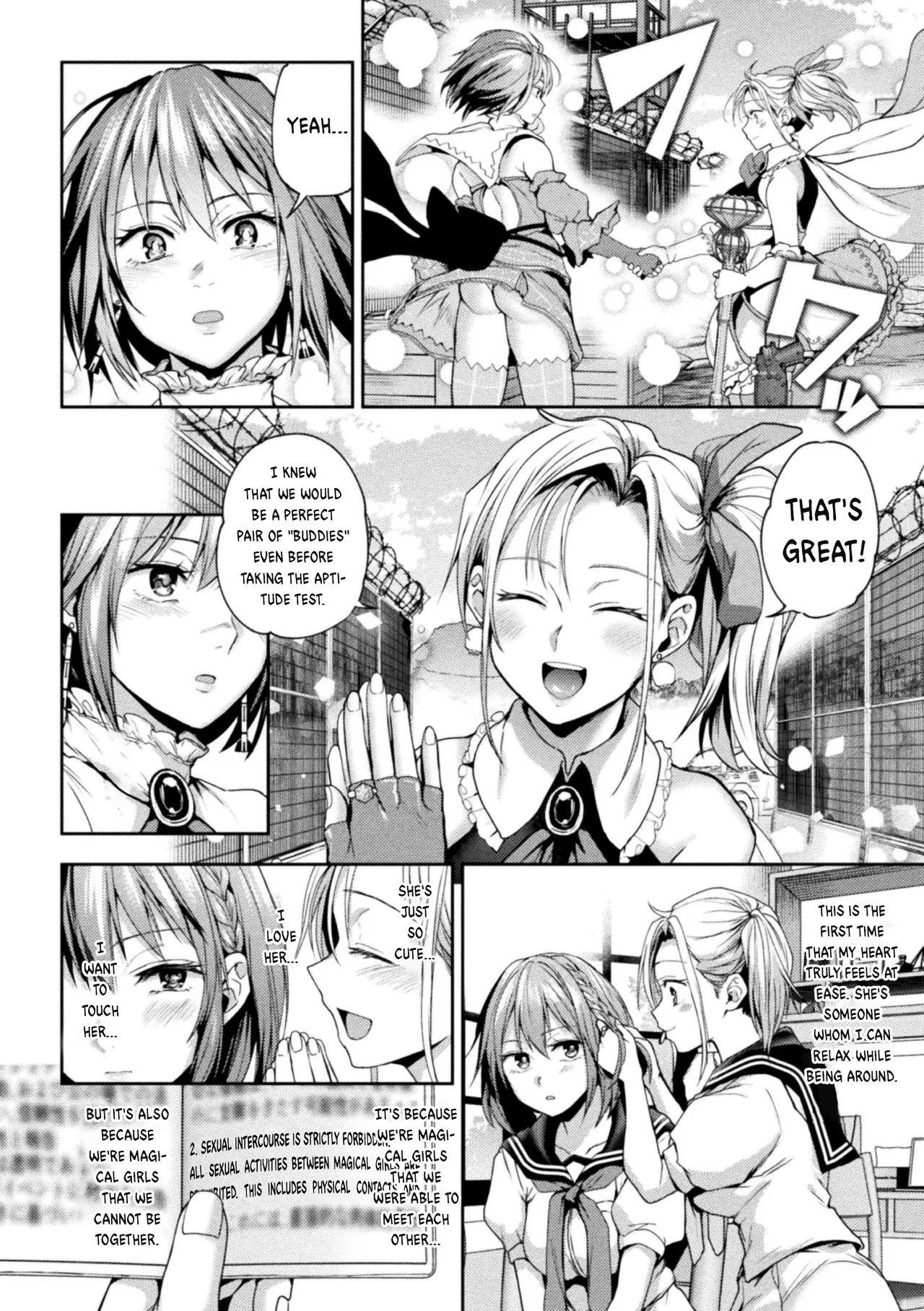 [Nagashiro Rouge] Eigyou Mahou Shoujo ga Kiss Shitara Ch. 1-3 | When Magical Girls Kiss Chapter 1-3 (END) + Extra [English] page 33 original parody - gloves hairy hentai manga - read online free
