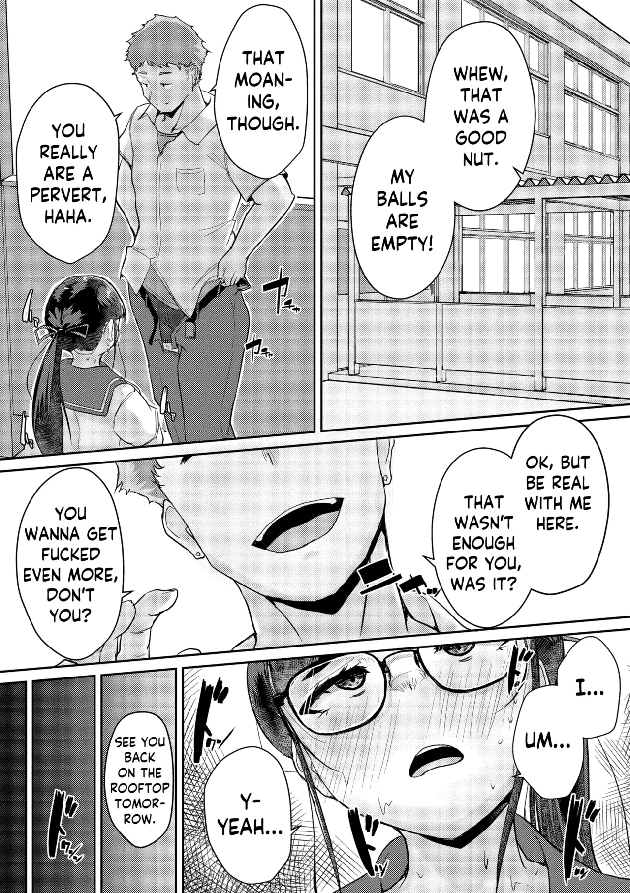 Muchi Pocha JK Fuuki Iin to Himitsu no Okujou | Super Thicc Schoolgirls: The Disciplinary Committee Girl's Rooftop Secret page 15 - sole female nakadashi hentai manga - read online free