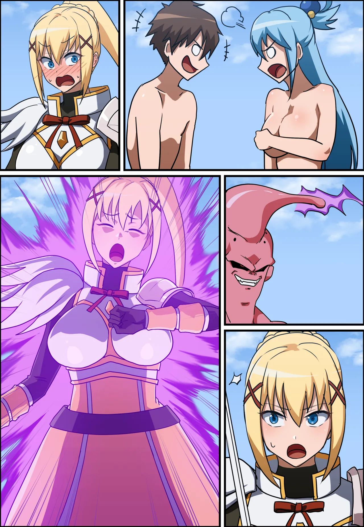 Kazuma Satou / Aqua / Megumin / Darkness 1-3 page 13 featuring aqua dragon ball z parody - full color big breasts hentai manga - read online free