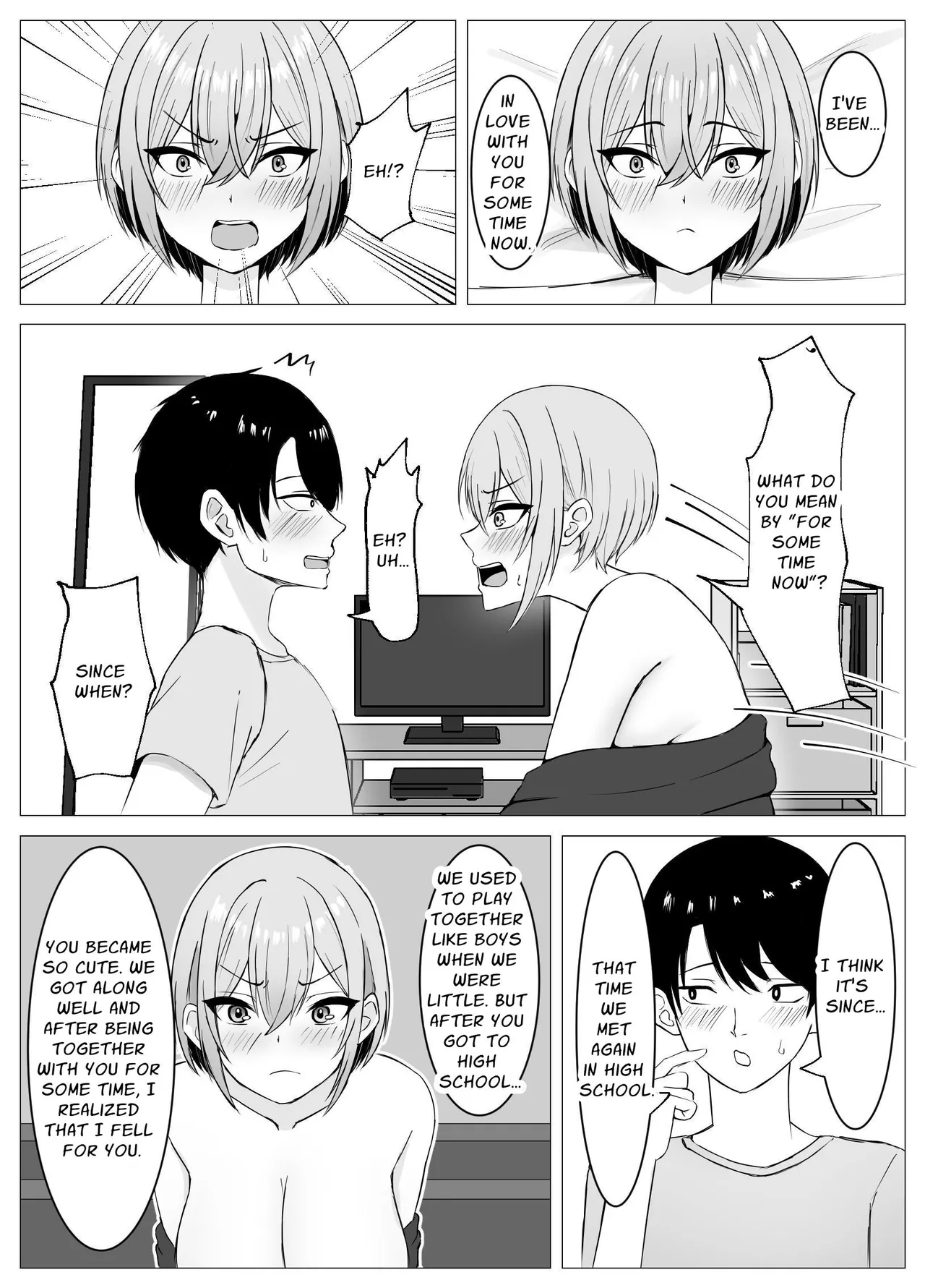 Saikai shita Osananajimi to Issen o Koecchau Hanashi | I Reunited With My Longtime Friend and Crossed the Line page 16 original parody - big breasts unusual pupils hentai manga - read online free