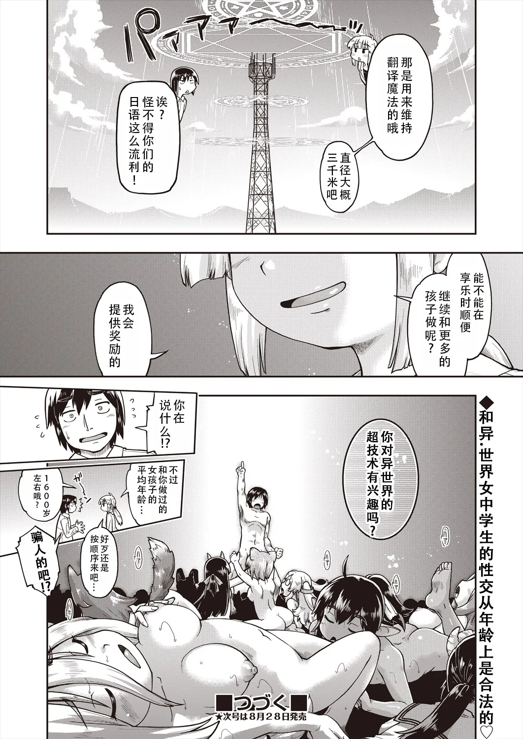 Isekai ni tenii shitara soko wa ishu-zoku JC haremu deshita! Ch. 2 | 转移到异世界后建起了异种族JC后宫！2 page 25 - full censorship glasses hentai manga - read online free