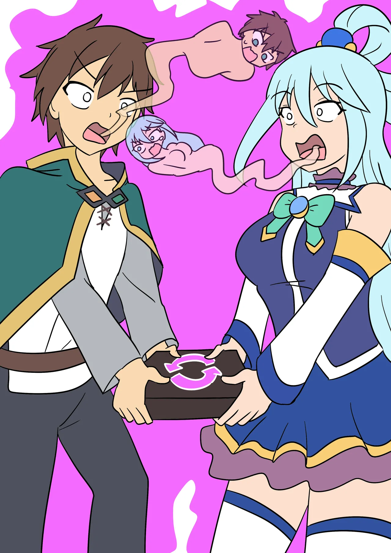 Konosuba: New Skill page 43 featuring aqua kono subarashii sekai ni syukufuku o parody - slime masturbation hentai manga - read online free