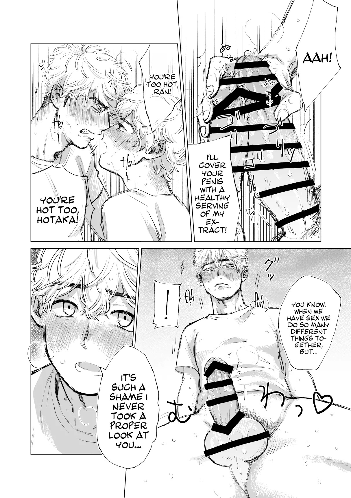 Ore no Kareshi ga Kyokonsugiru! | My boyfriend's too BIG! page 27 original parody - kissing sweating hentai manga - read online free