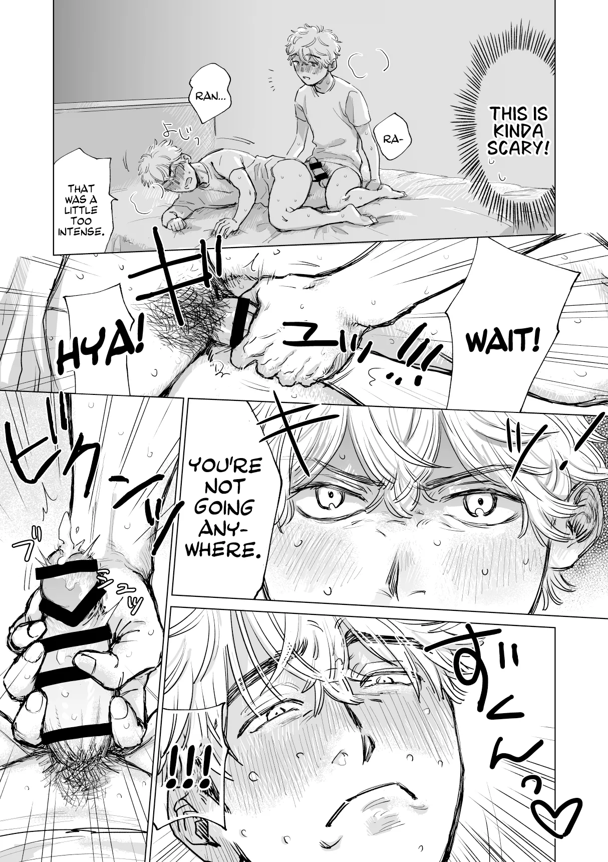 Ore no Kareshi ga Kyokonsugiru! | My boyfriend's too BIG! page 29 original parody - kissing sweating hentai manga - read online free