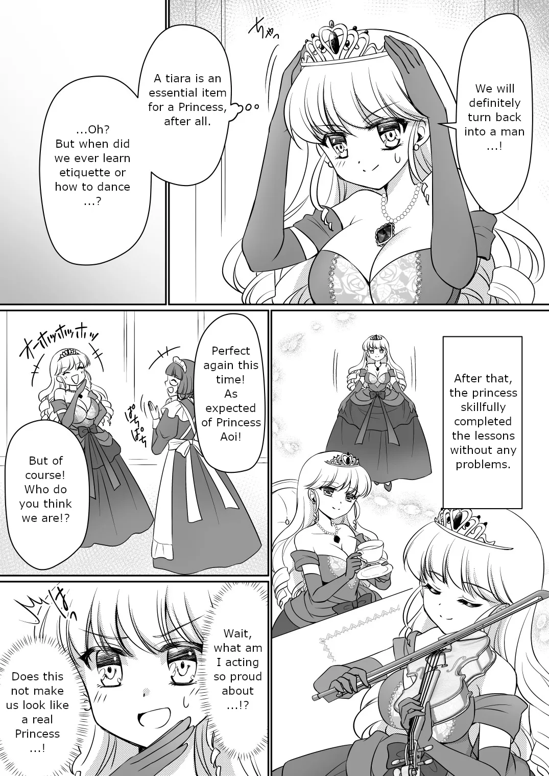 [Amuai Okashi Seisakusho (Kagura Kurumi)] Zettai ni Ohime-sama ni Nanka Narimasen wa! ~Ohime-sama Taiken de Ohime-sama ni Sareta Ore~ | I will never become a princess! ~I was made into a princess through the princess experience~ [English] page 18 original parody - mosaic censorship x-ray hentai manga - read online free