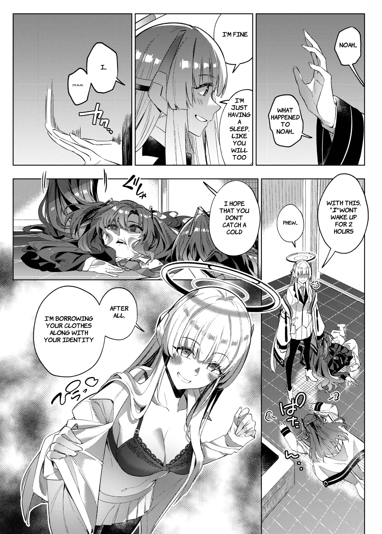 Yuuwaku de Schale Sensei o Yowaraseru Sakusen Blue Archive TSF doujinshi | The Strategy to Weaken Schale Sensei with Temptation page 14 featuring sensei blue archive parody - glasses schoolgirl uniform hentai manga - read online free