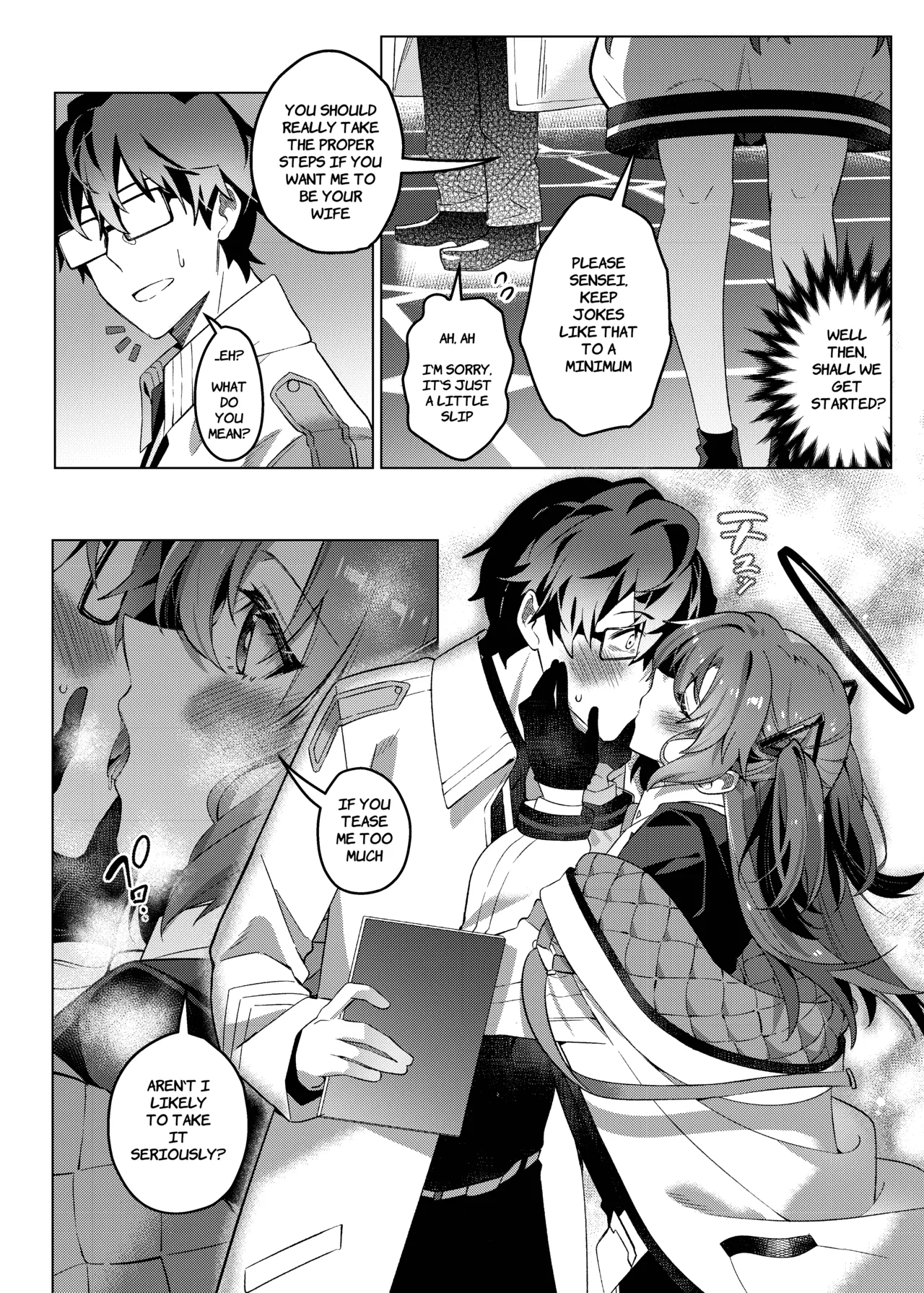 Yuuwaku de Schale Sensei o Yowaraseru Sakusen Blue Archive TSF doujinshi | The Strategy to Weaken Schale Sensei with Temptation page 22 featuring yuuka hayase blue archive parody - glasses schoolgirl uniform hentai manga - read online free