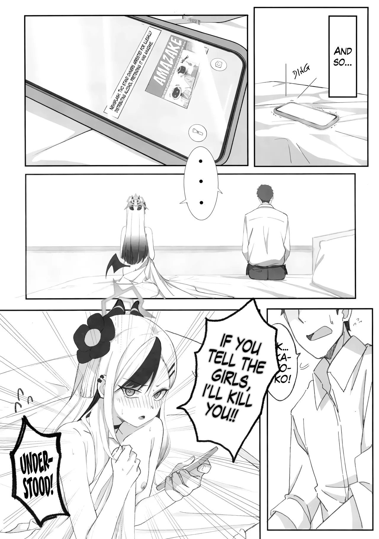 Onikata Kayoko ga Osakeniyou Hanashi | That time Kayoko got drunk page 21 featuring kayoko onikata blue archive parody - wings full censorship hentai manga - read online free