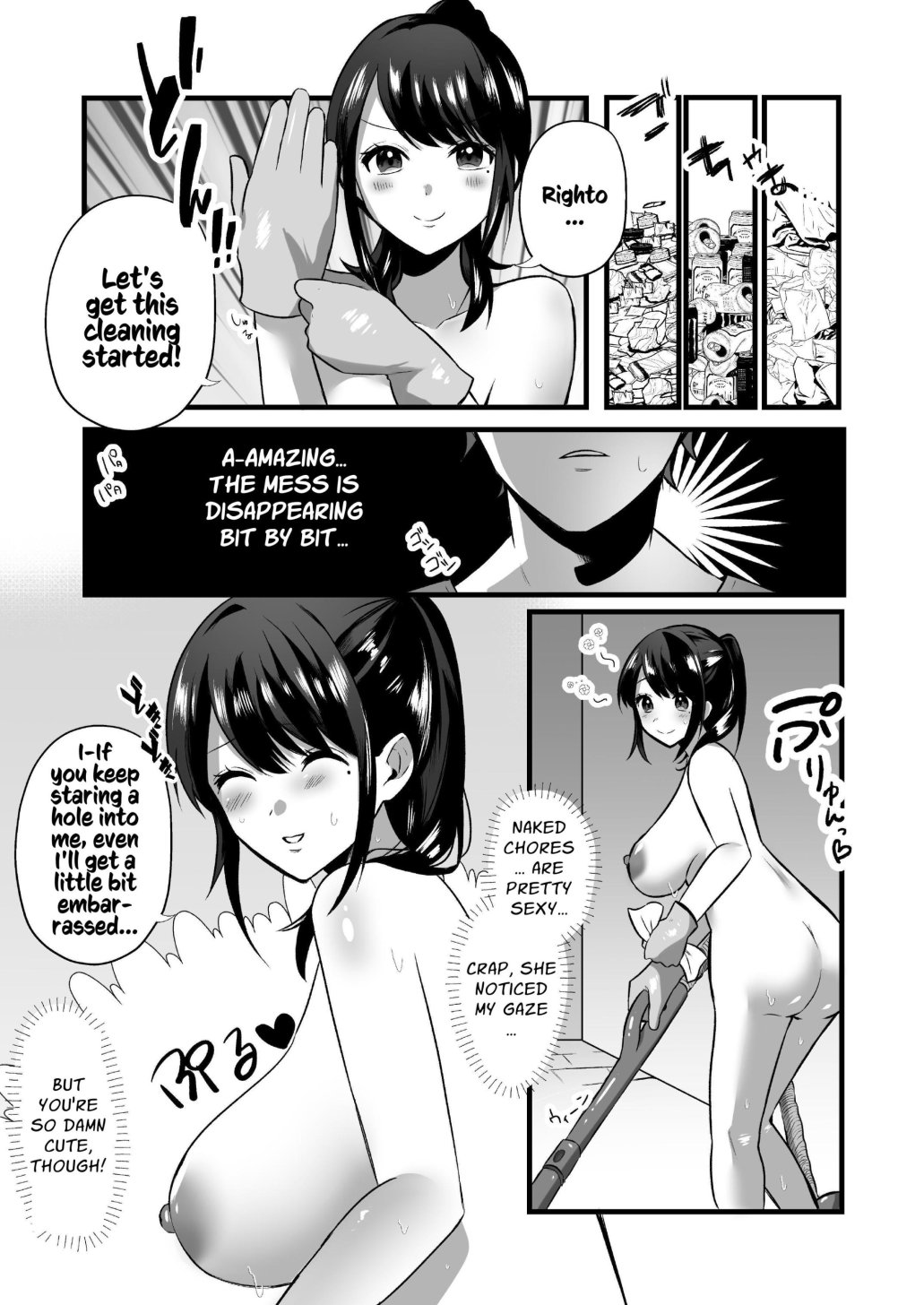 [Atelier TODO (Kawai, TODO Kantoku)] [Zenra de Kaji Daikou] Hitozuma Kaseifu-san ga Hikikomori de Motenai Boku ni Yasashiku Shite kureta | Naked Housework Agency ~The Married Housekeeper Treated Shut-in Uncool Me So Very Kindly~ [English] [Kusanuu] - Page 11